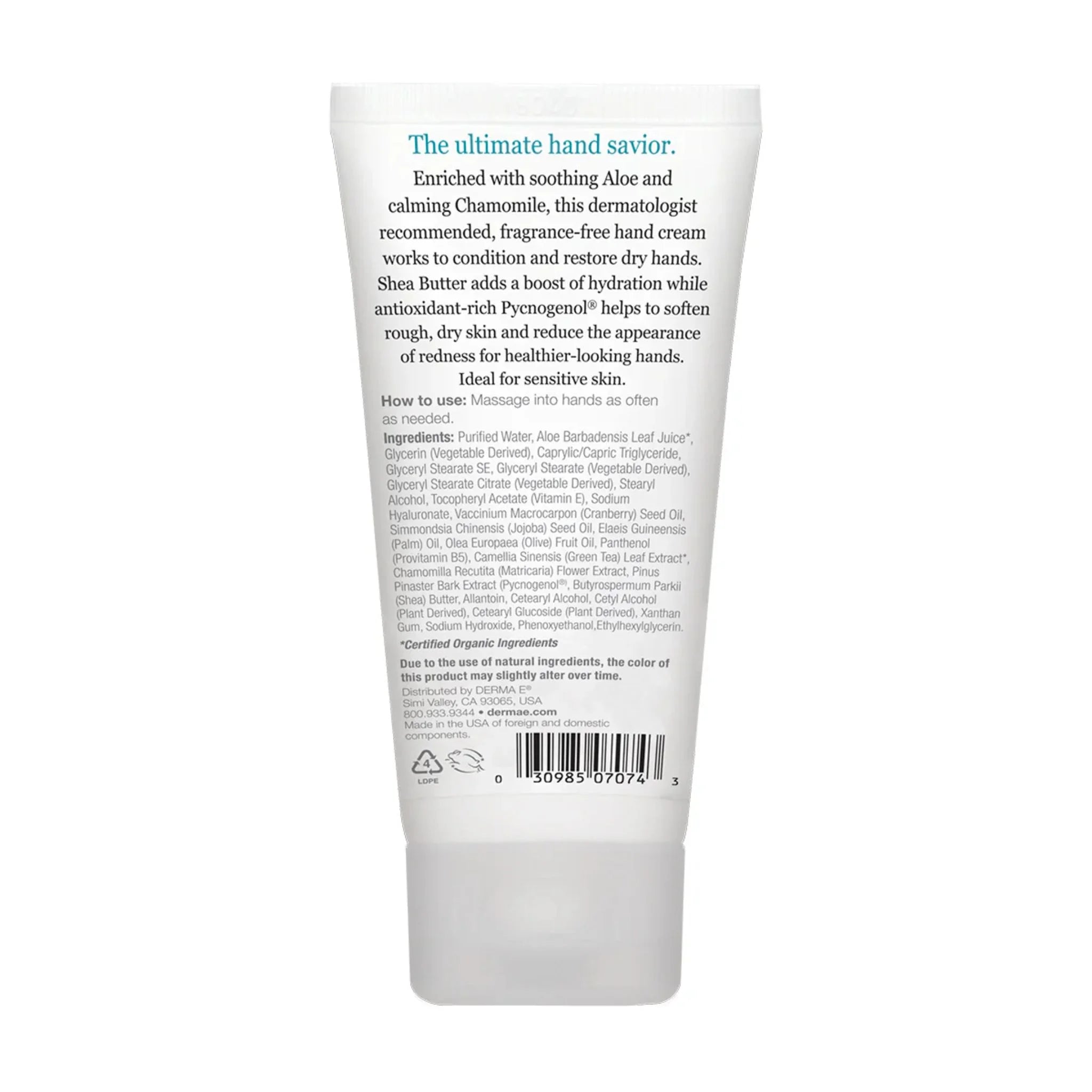 Derma E Vitamin E Fragrance-Free Hand Cream 56g