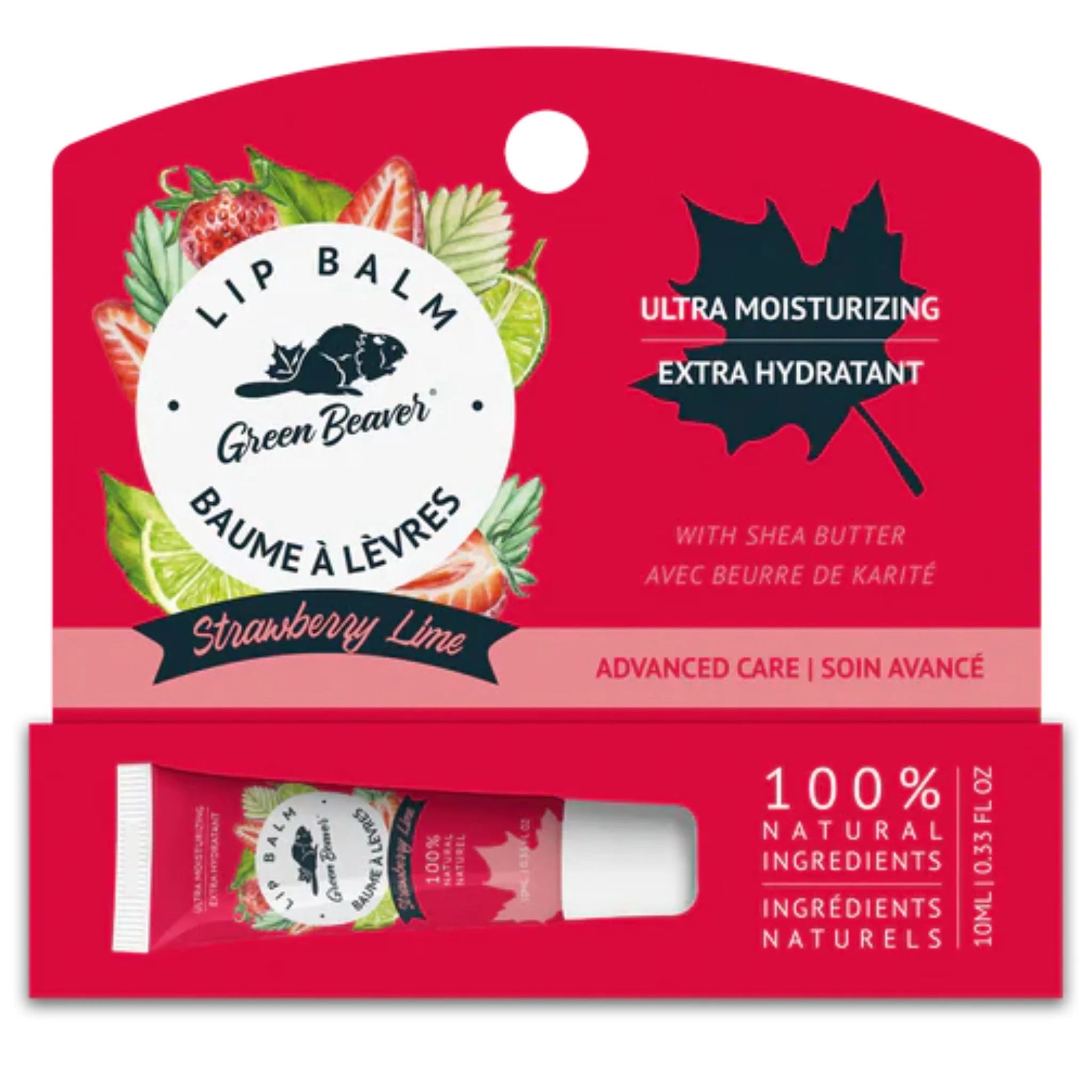 The Green Beaver Company  Lip Balm Strawberry  Lime 10ml