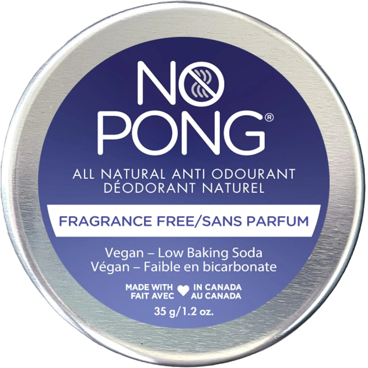 No Pong Deodorant Vega Fragrance Free 35g