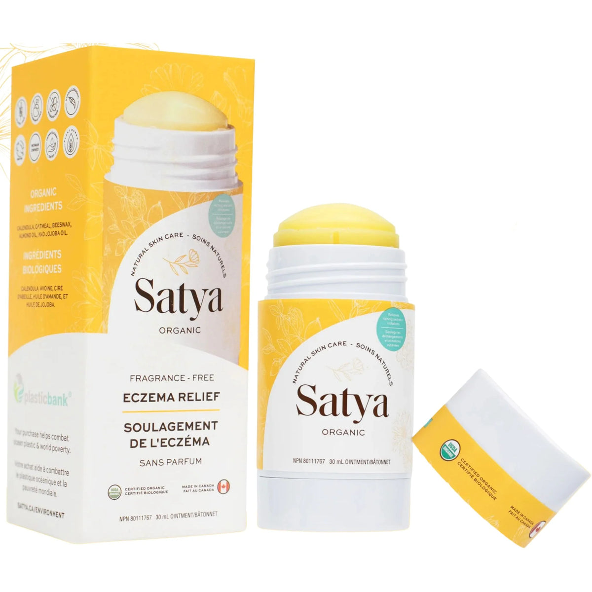Satya Organic Eczema Relief Easy Glide Stick 30ml