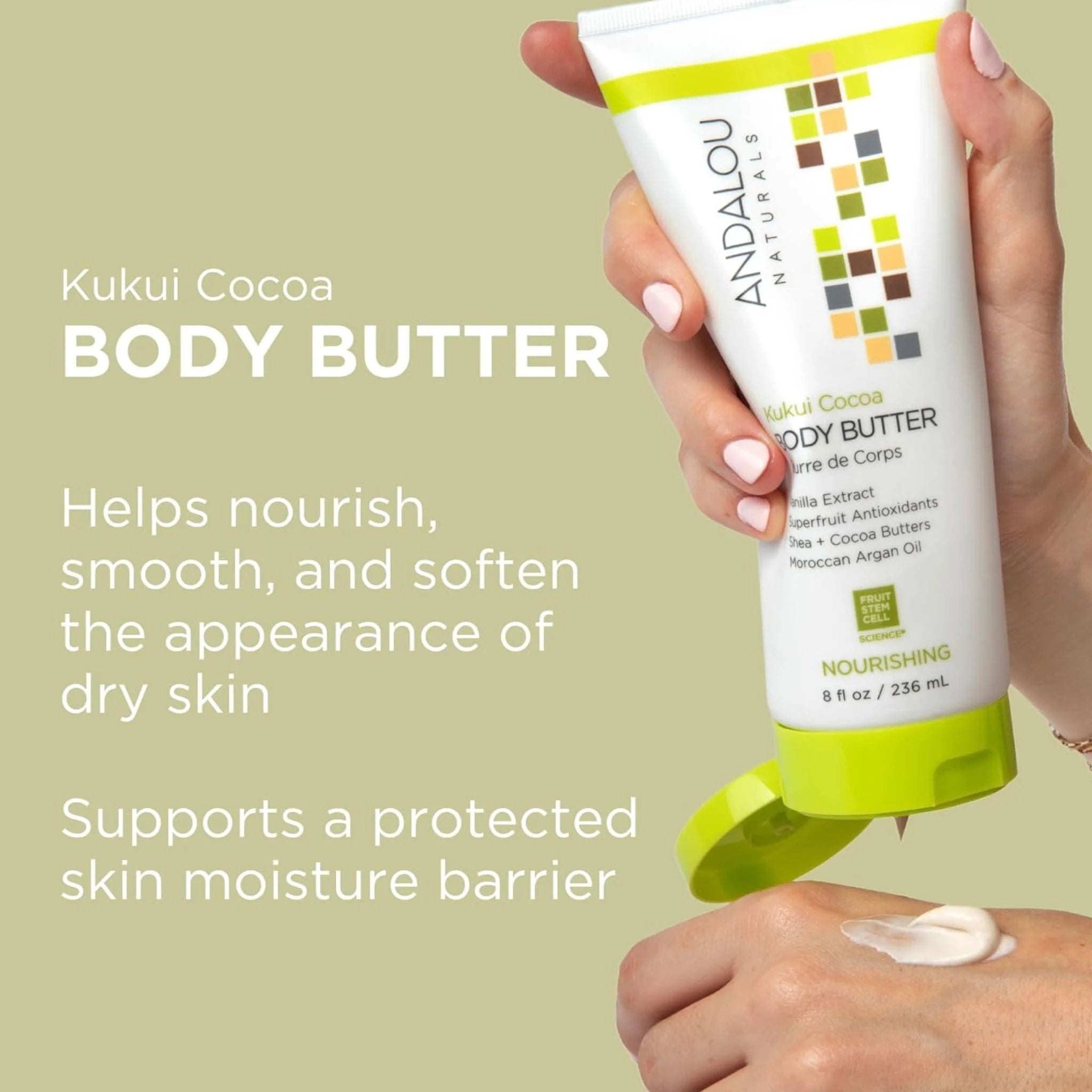 Andalou Kukui Cocoa Body Butter 236ml