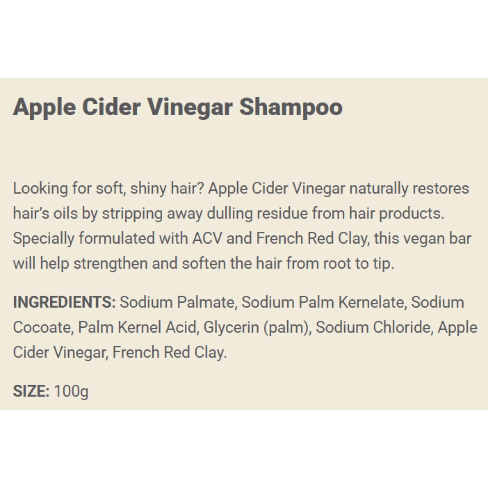 Soap Works Apple Cider Vinegar Shampoo Bar 90g