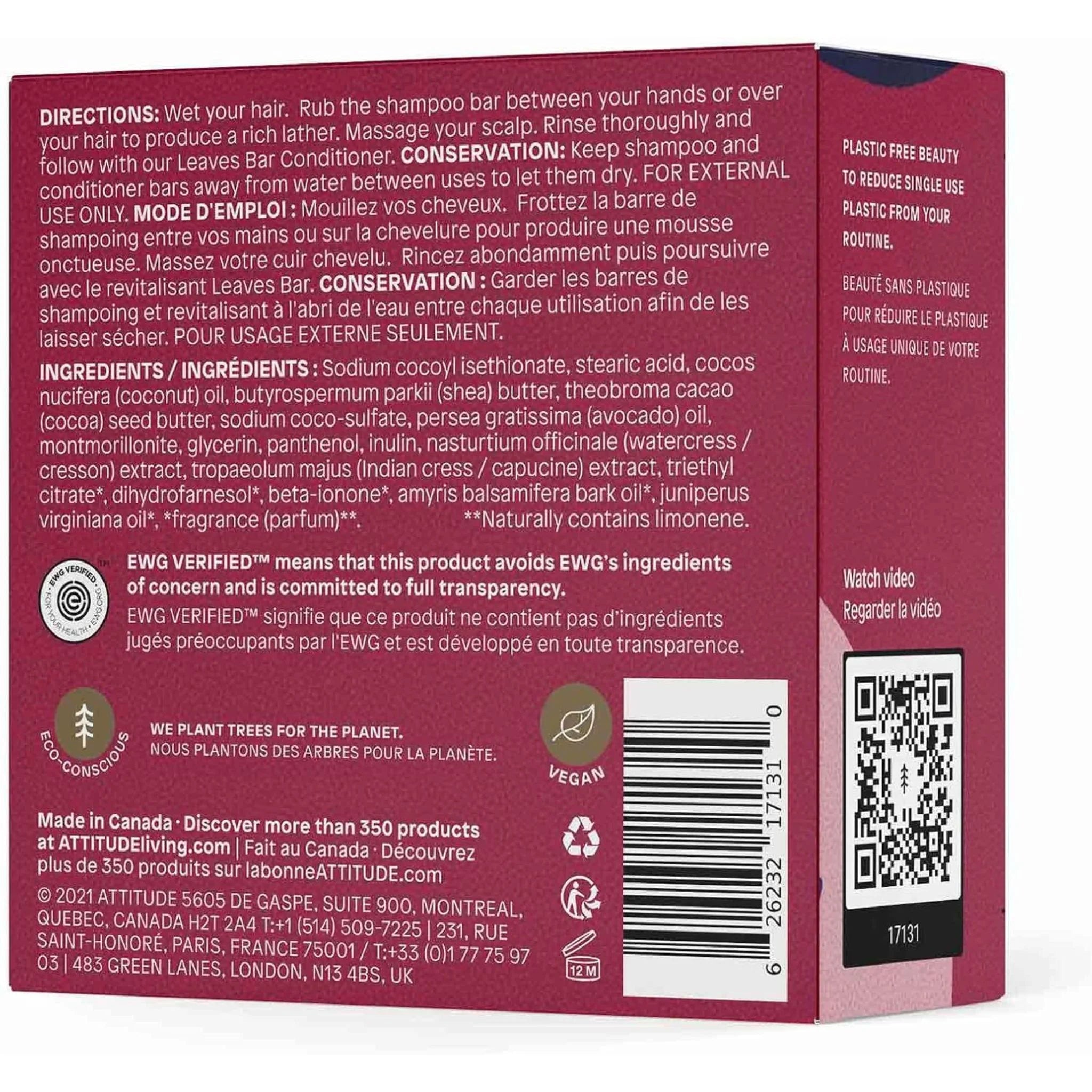 Attitude Shampoo Bar Nourishing Sandalwood 113g