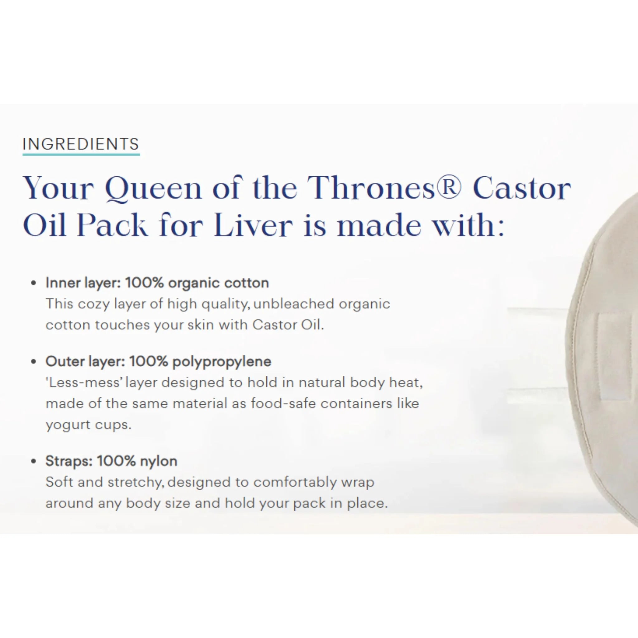 Queen of the Thrones Castor Oil Liver Pack 1un - Nature's Source Inc