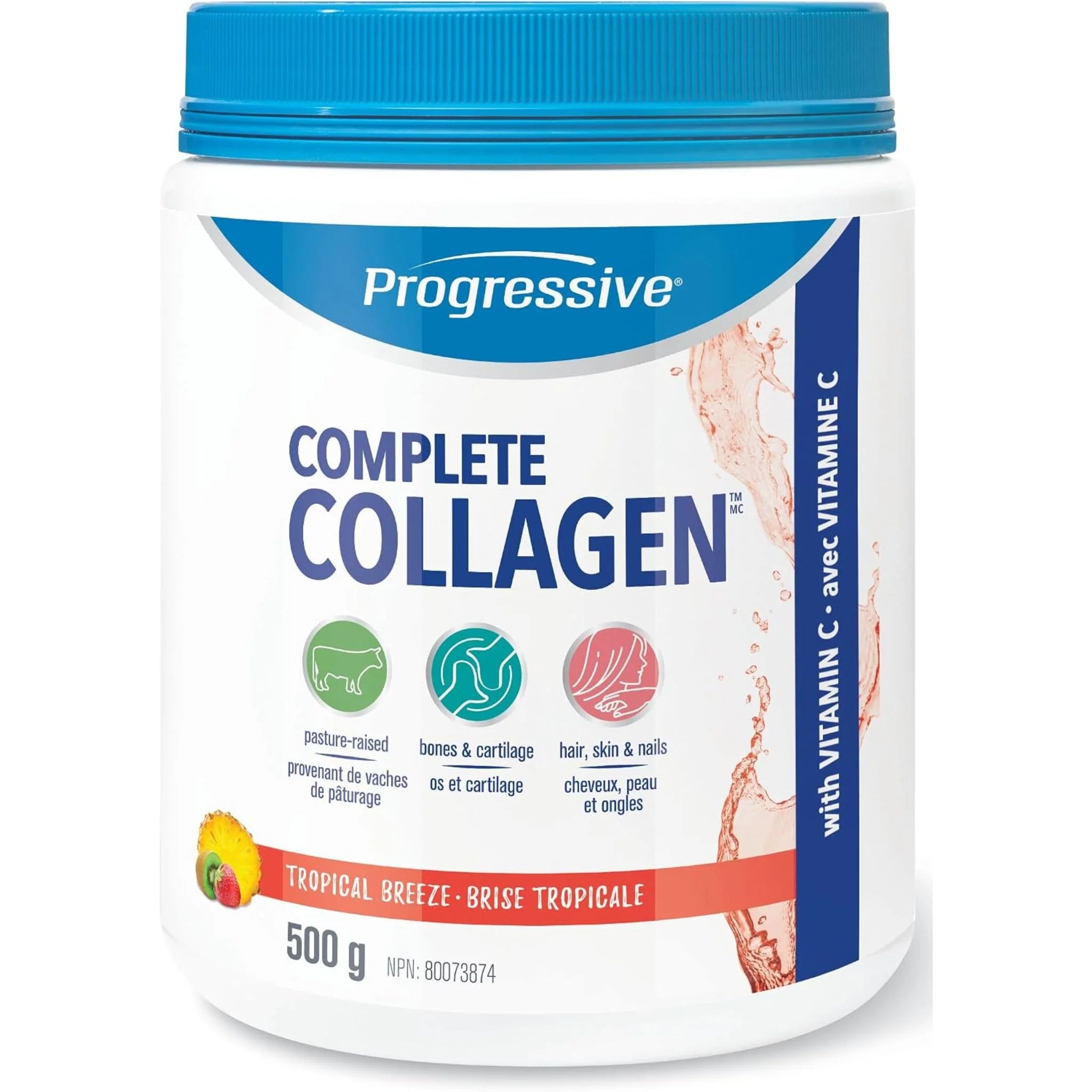 Progressive Complete Collagen Tropical Breeze 500g - Nature's Source Inc