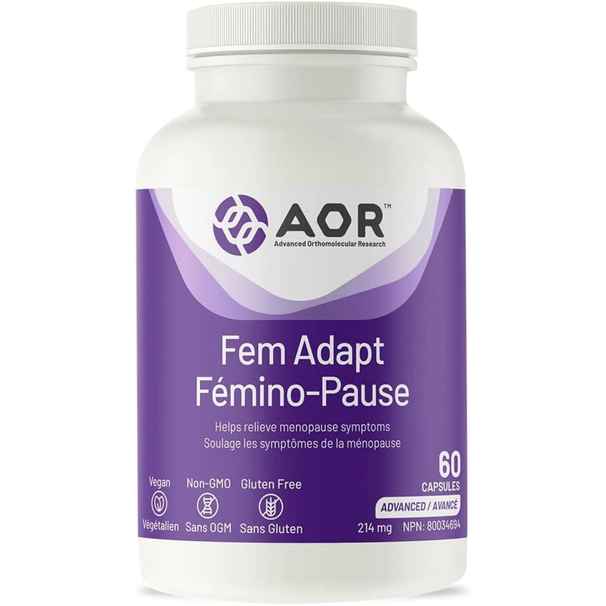 AOR Fem Adapt 60 Capsules - Nature's Source Inc