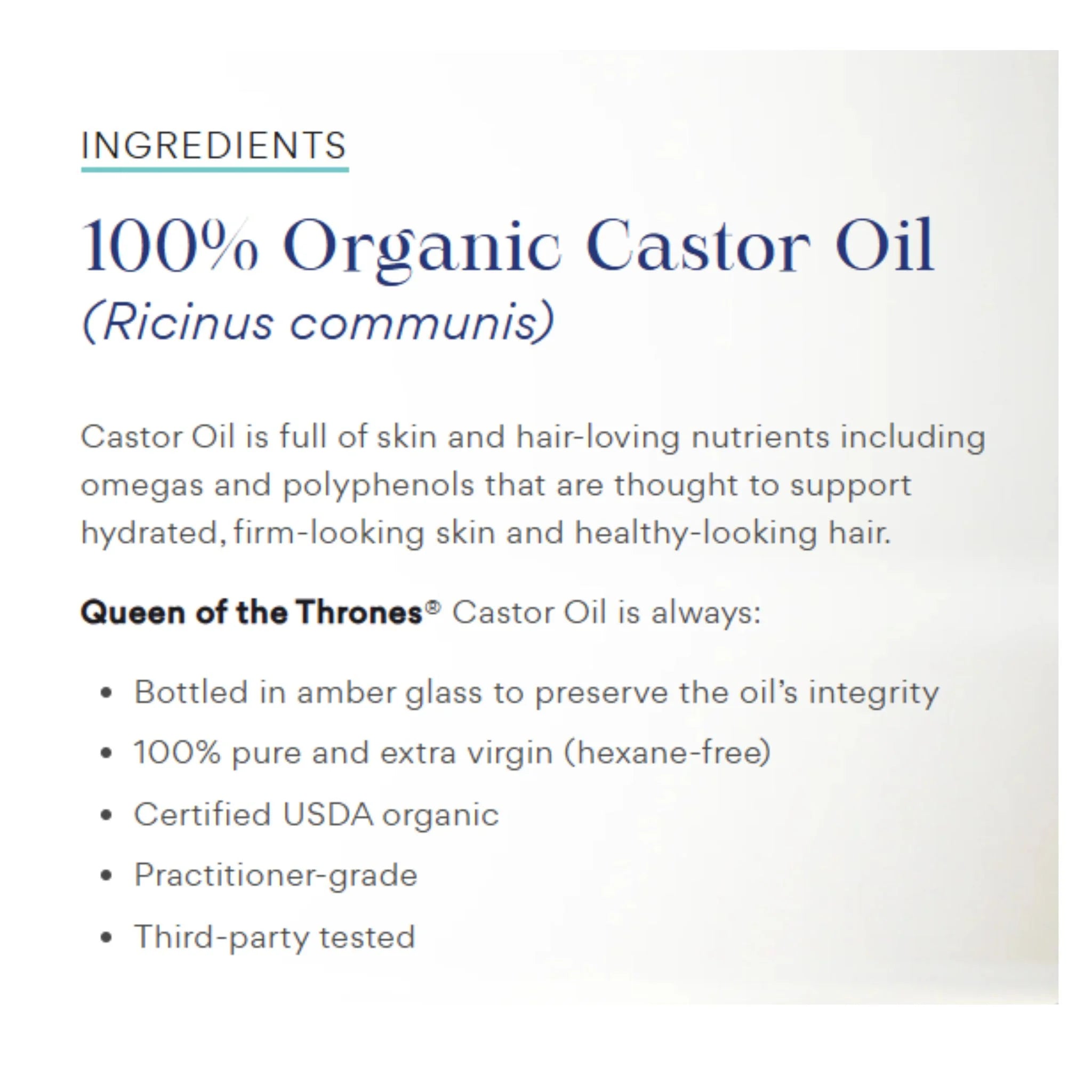 Queen of the Thrones Castor Oil 100ml