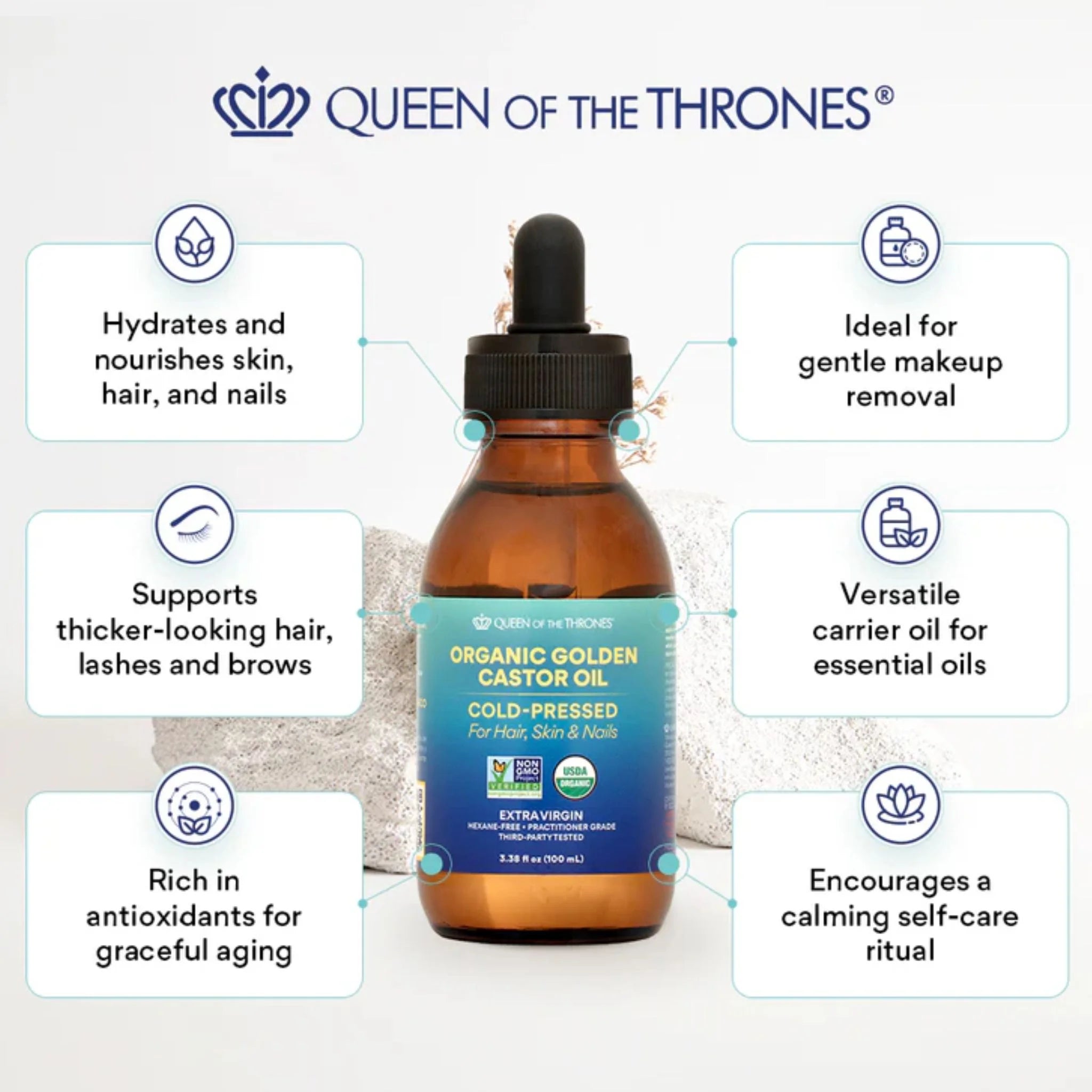 Queen of the Thrones Castor Oil 100ml