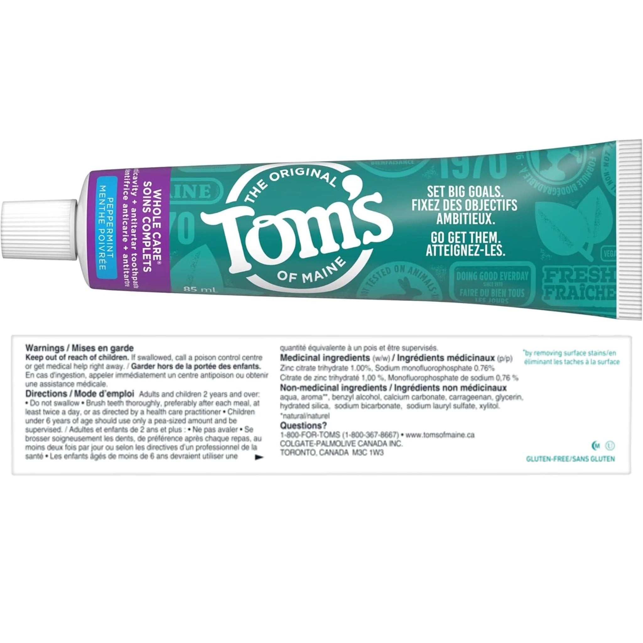 Tom's Of Maine Toothpaste Whole Care Pepprmnt 85ml