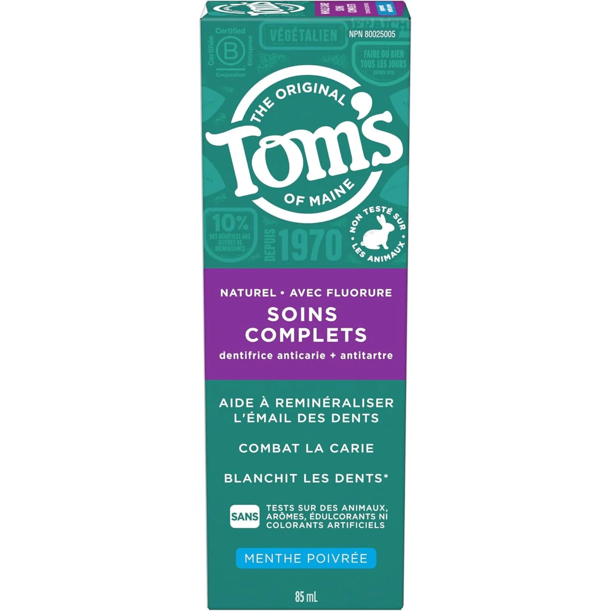 Tom's Of Maine Toothpaste Whole Care Pepprmnt 85ml