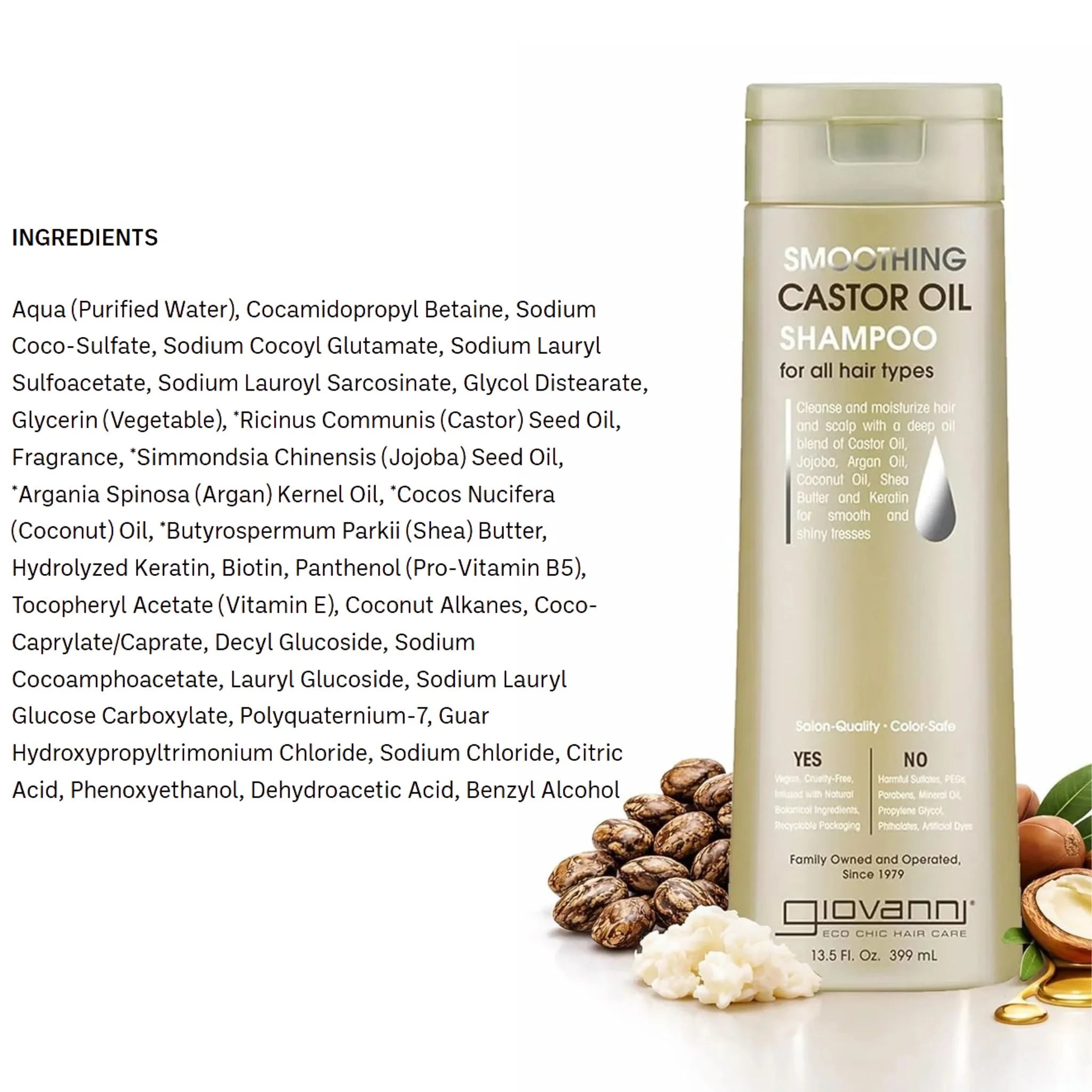 Giovanni Smoothing Castor Oil Shampoo 399ml
