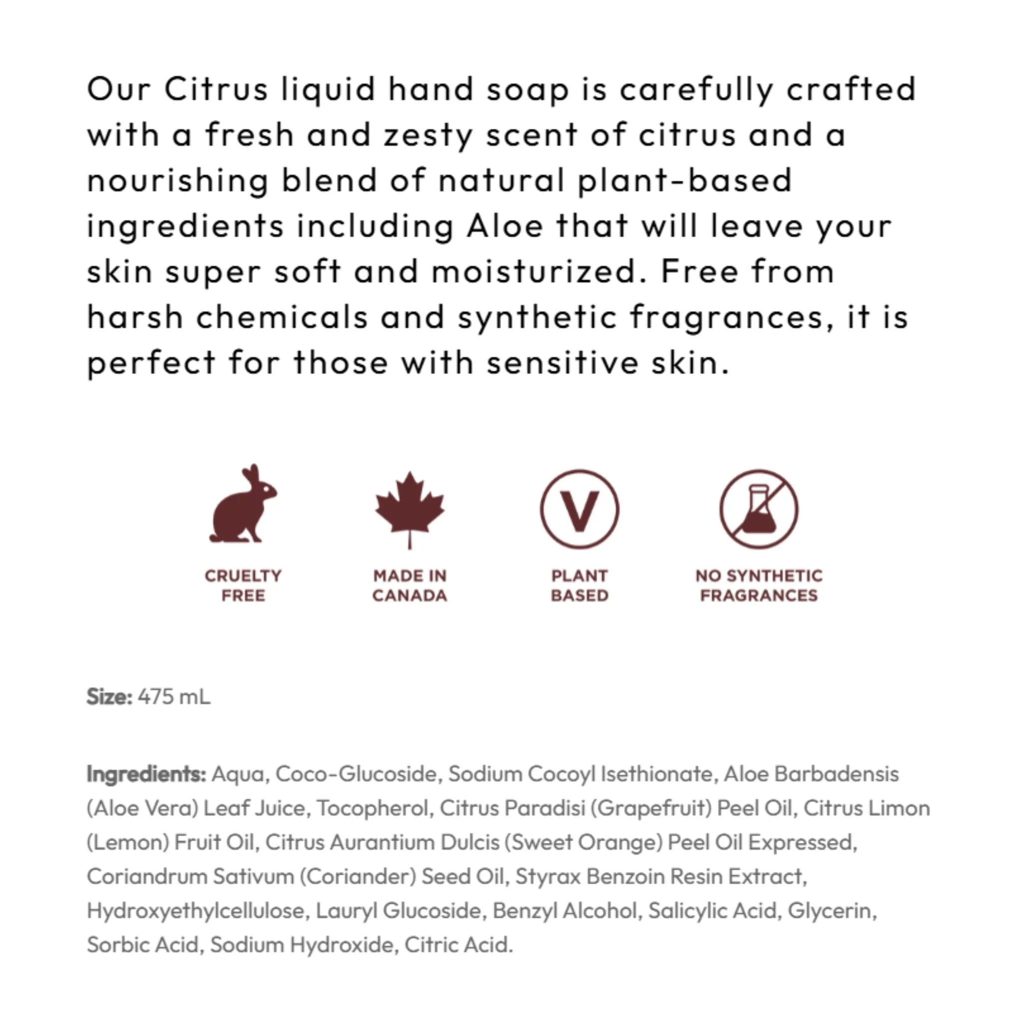 Sensible Liquid Soap Citrus 475ml