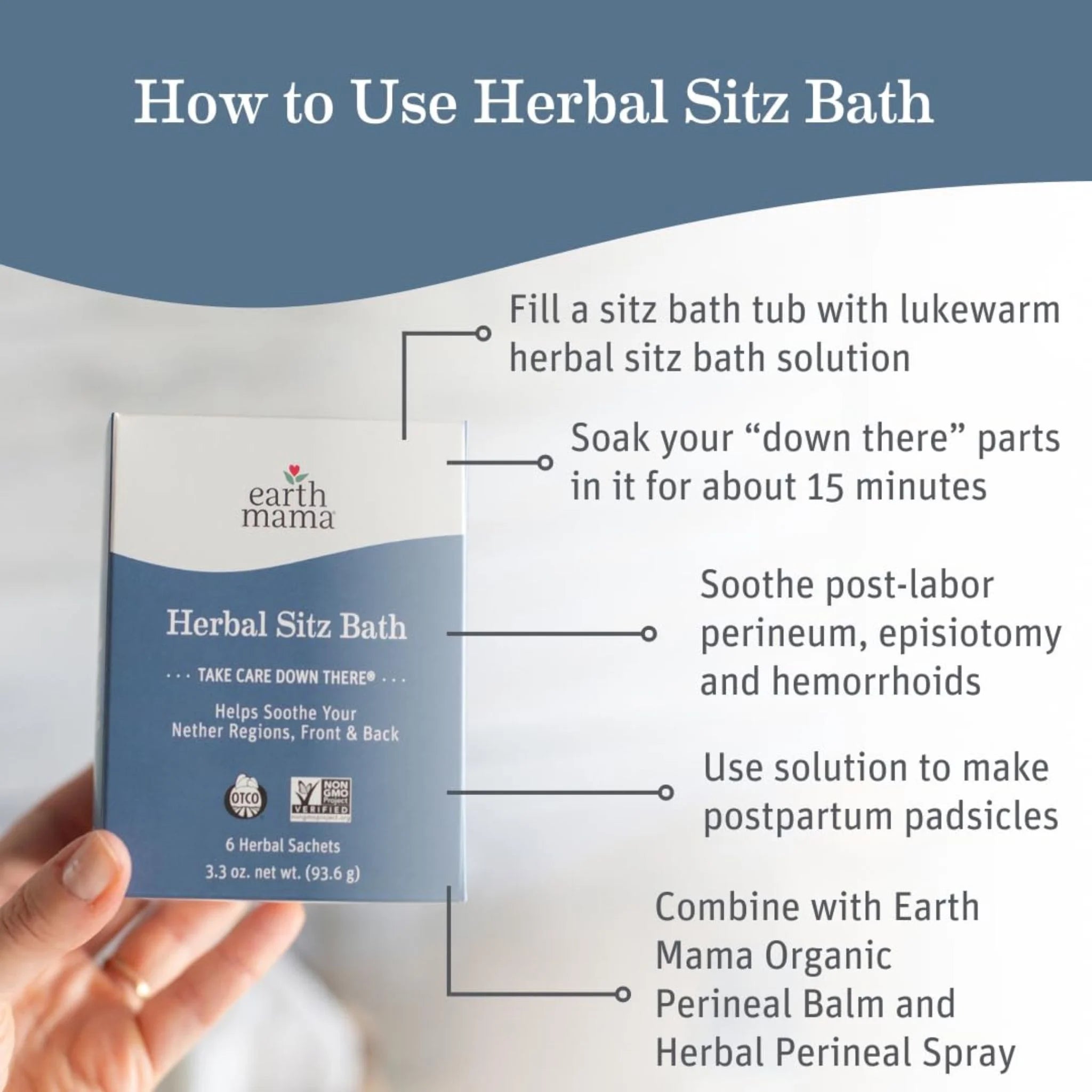 Earth Mama Organic Herbal Sitz Bath 94g - Nature's Source Inc