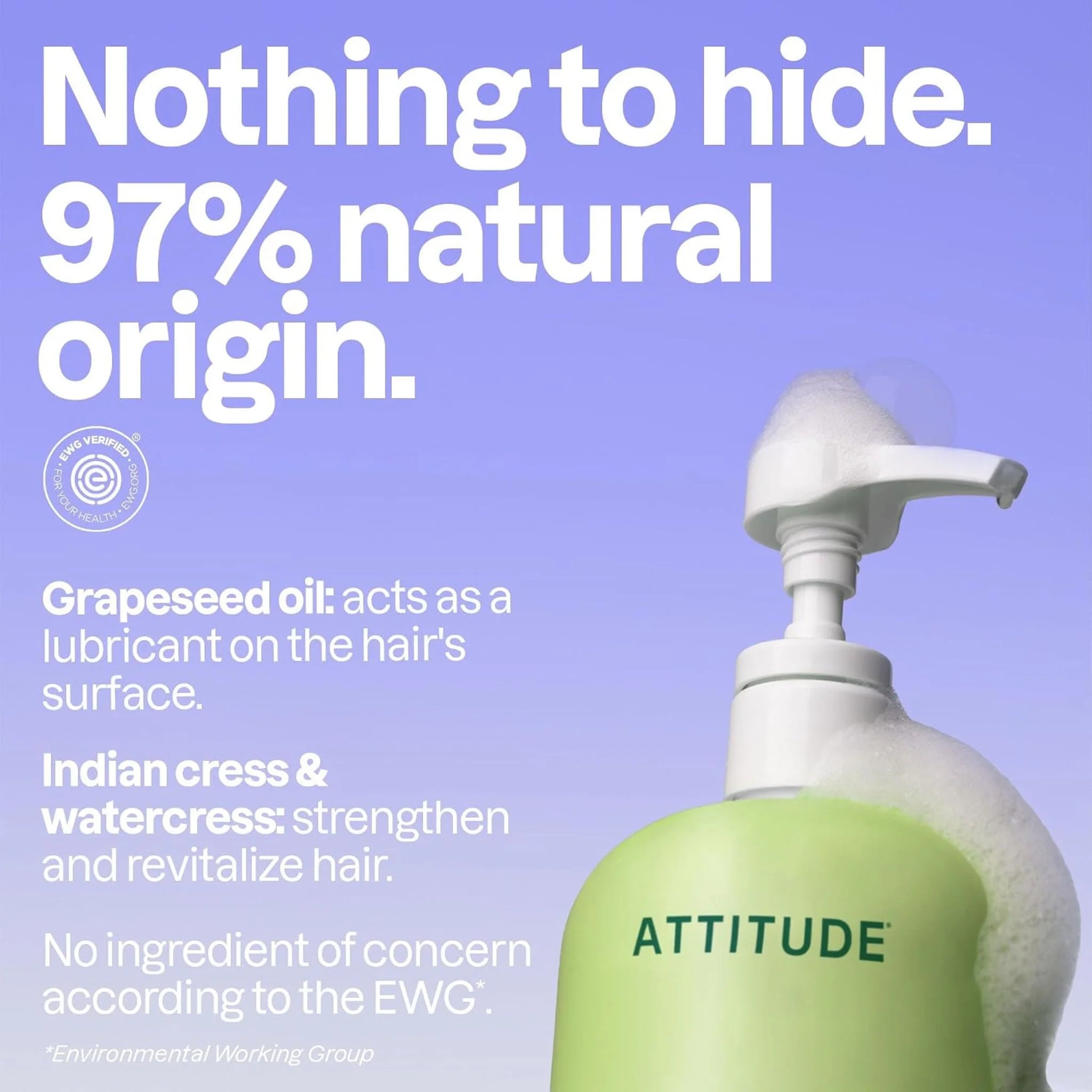 Attitude Nourishing Shampoo Grade Seed Oil & Olive Leaves 946ml