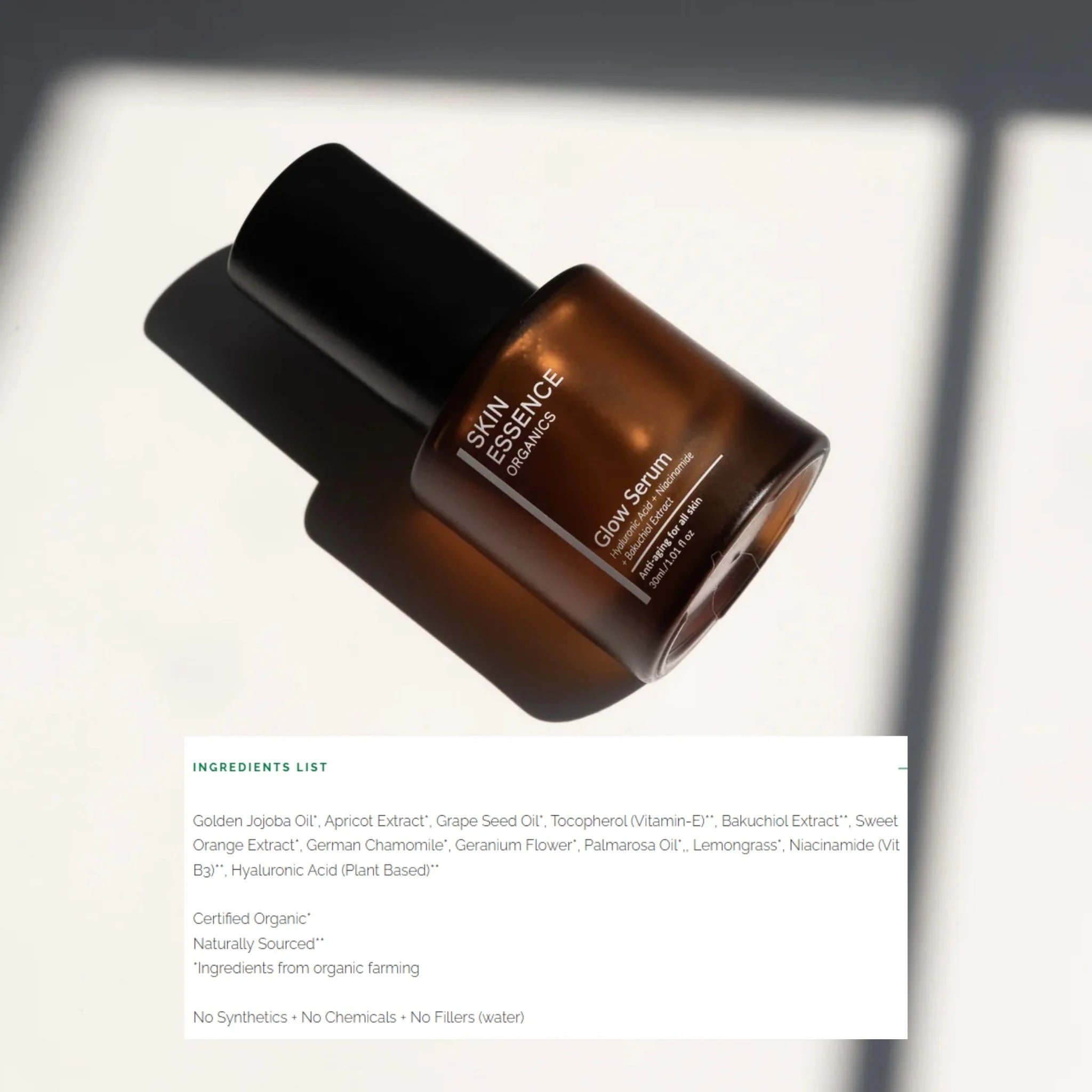 Skin Essence Organics Glow Serum 30ml