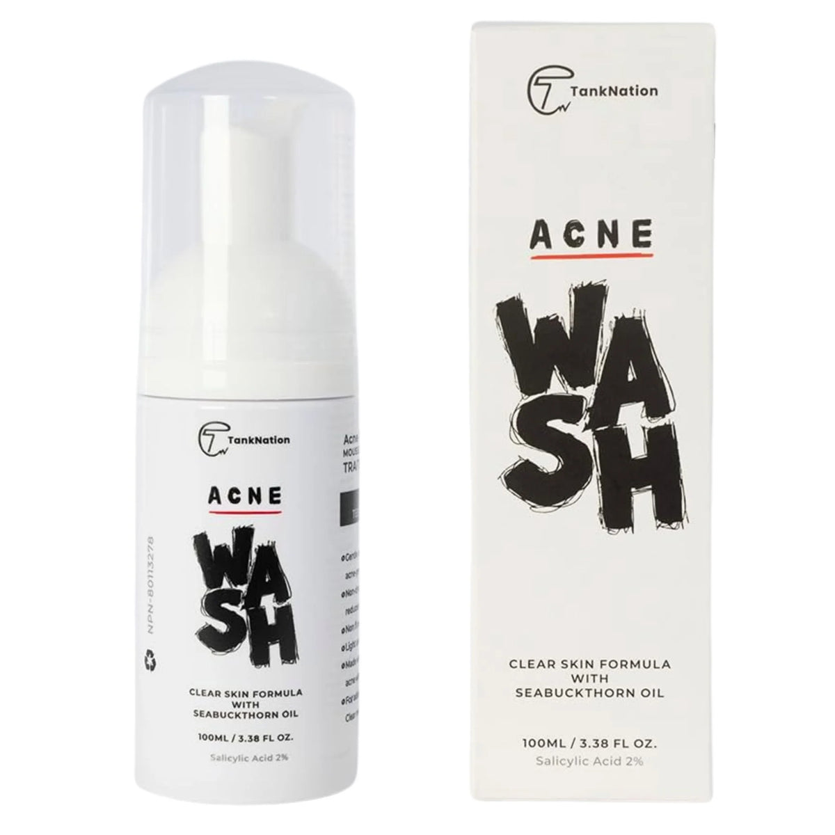 Tank Nation Acne Fighting Foam Cleanser Face Wash 100ml