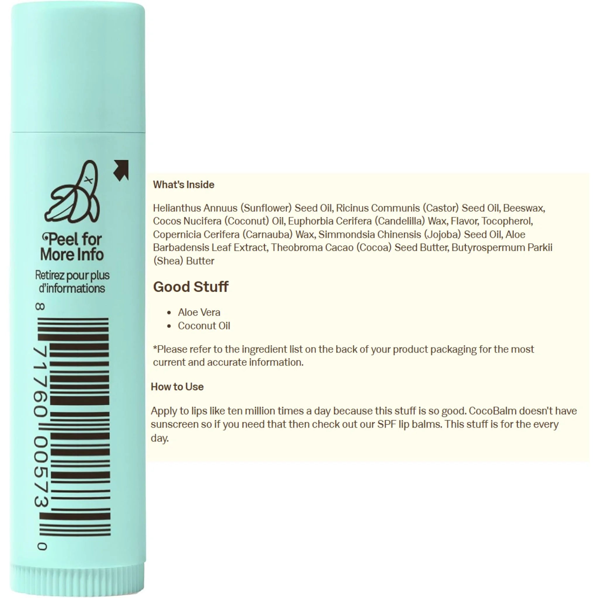 Sun Bum CocoBalm Lip Balm Ocean Mint 4.25g