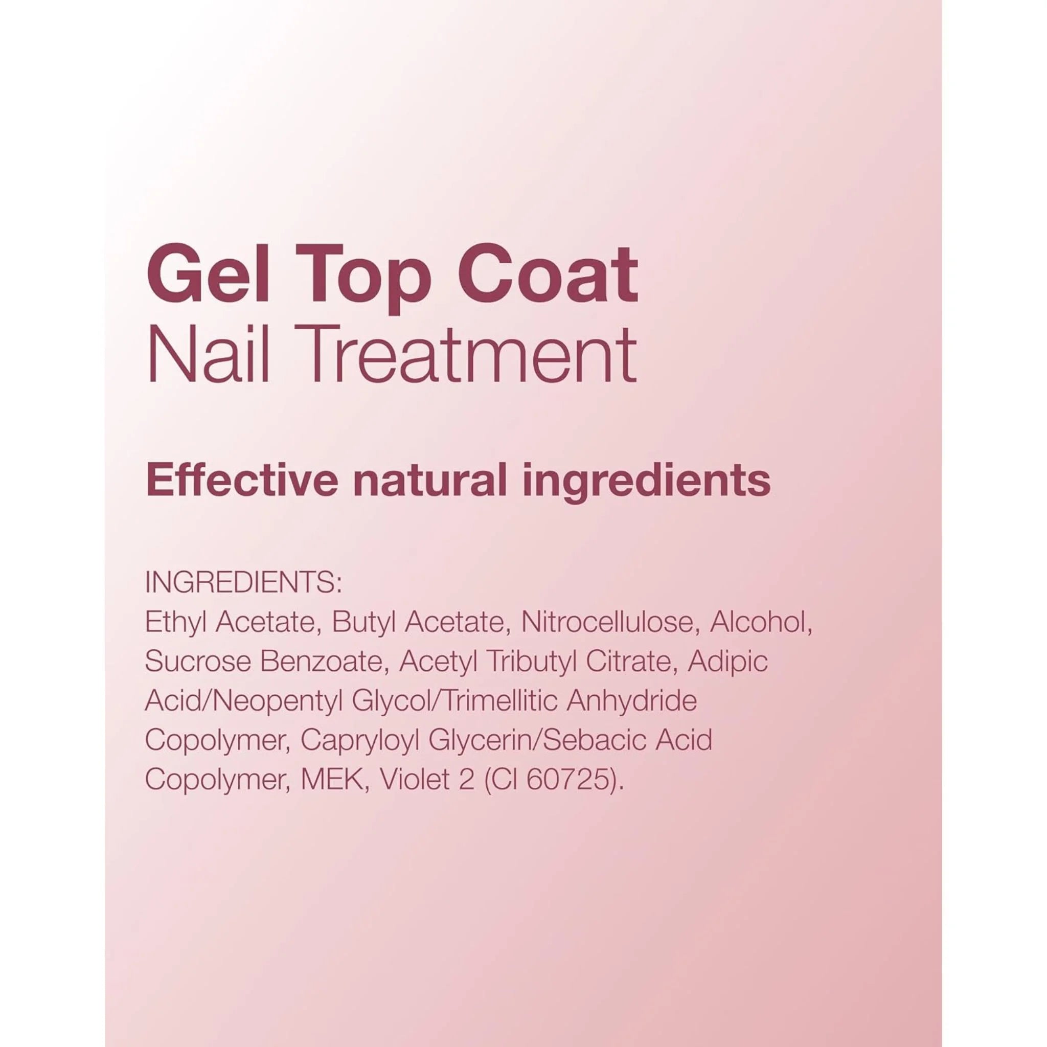 Mineral Fusion Nail Treatment Gel Top Coat 10ml