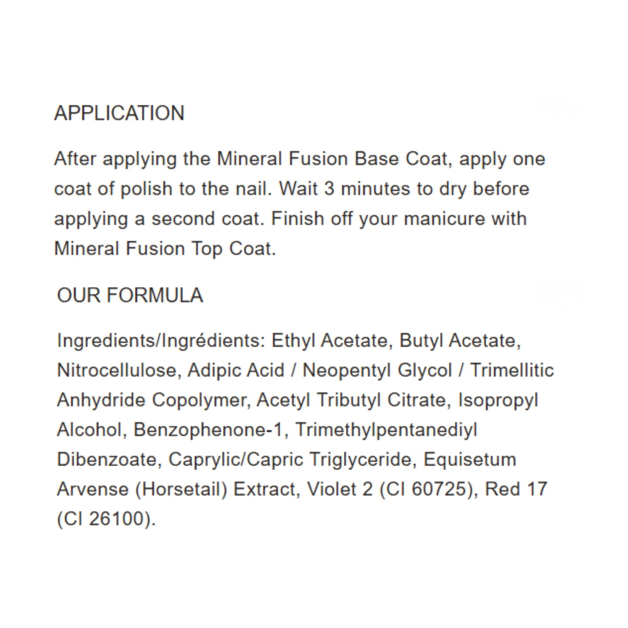 Mineral Fusion Nail Treatment Base Coat 10ml
