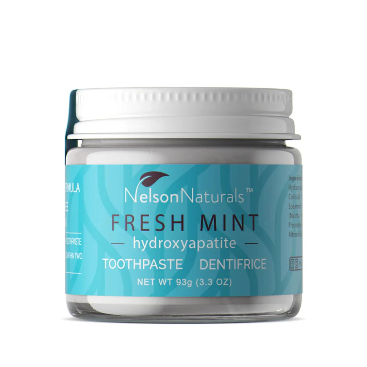 Nelson Naturals Fresh Mint With Hydroxyapatite 93g - Nature's Source Inc
