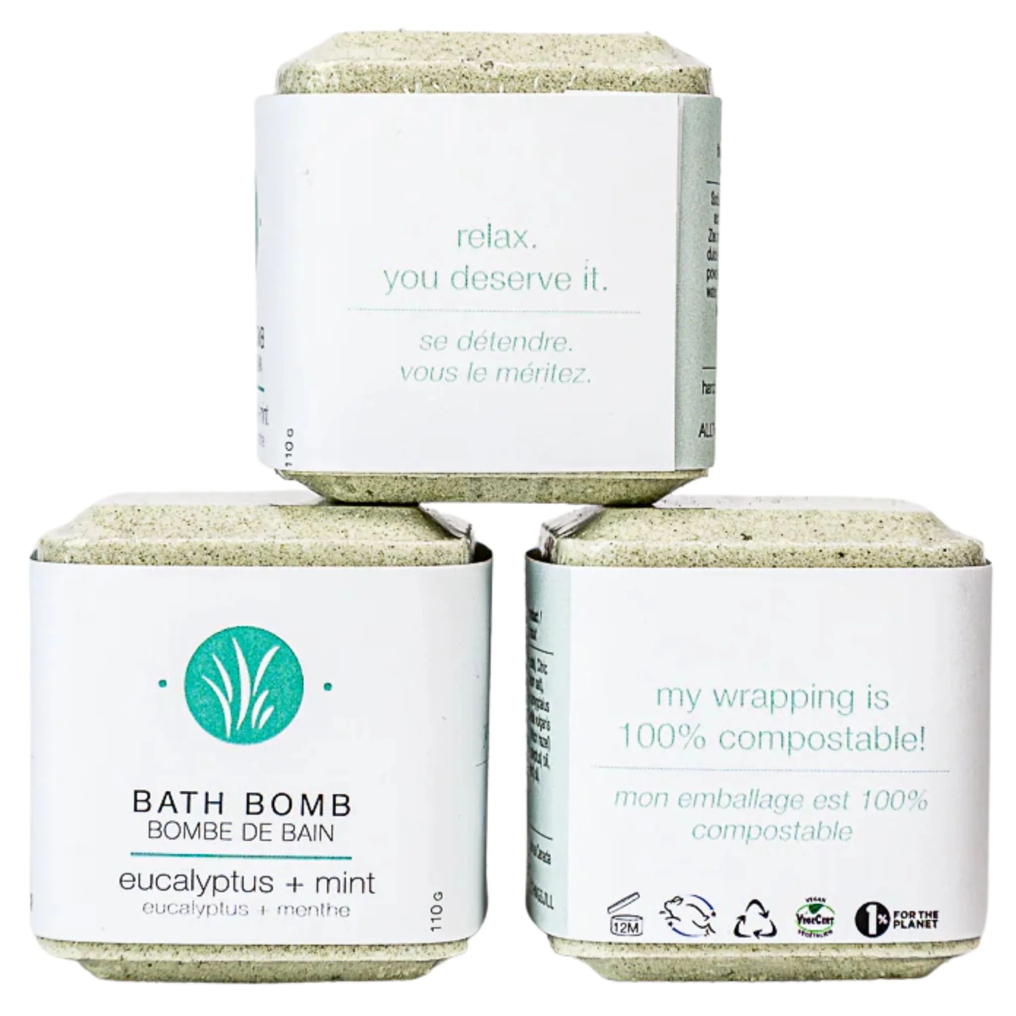 All Things Jill Eucalyptus + Mint Bath Bomb 110g