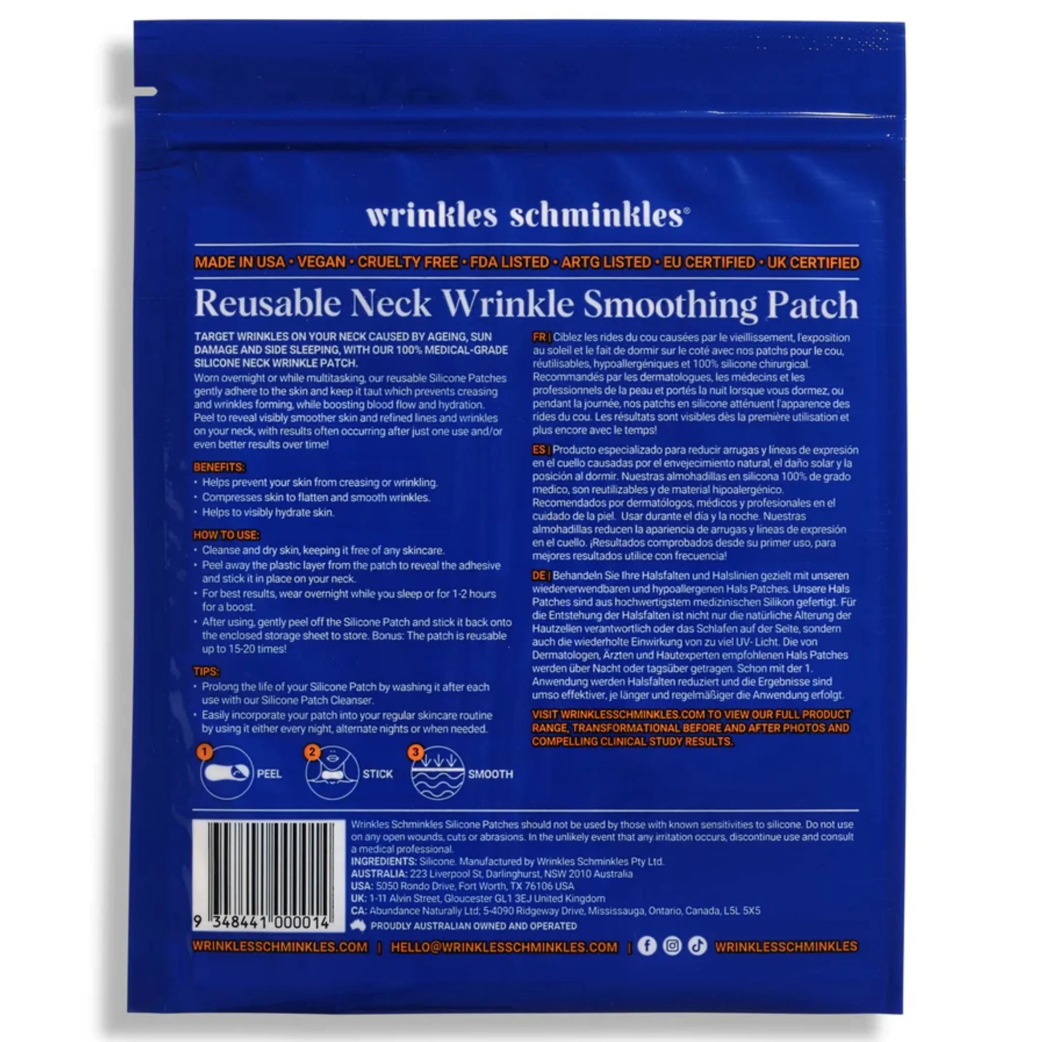 Wrinkles Schminkles Neck Wrinkle Patch Reusable