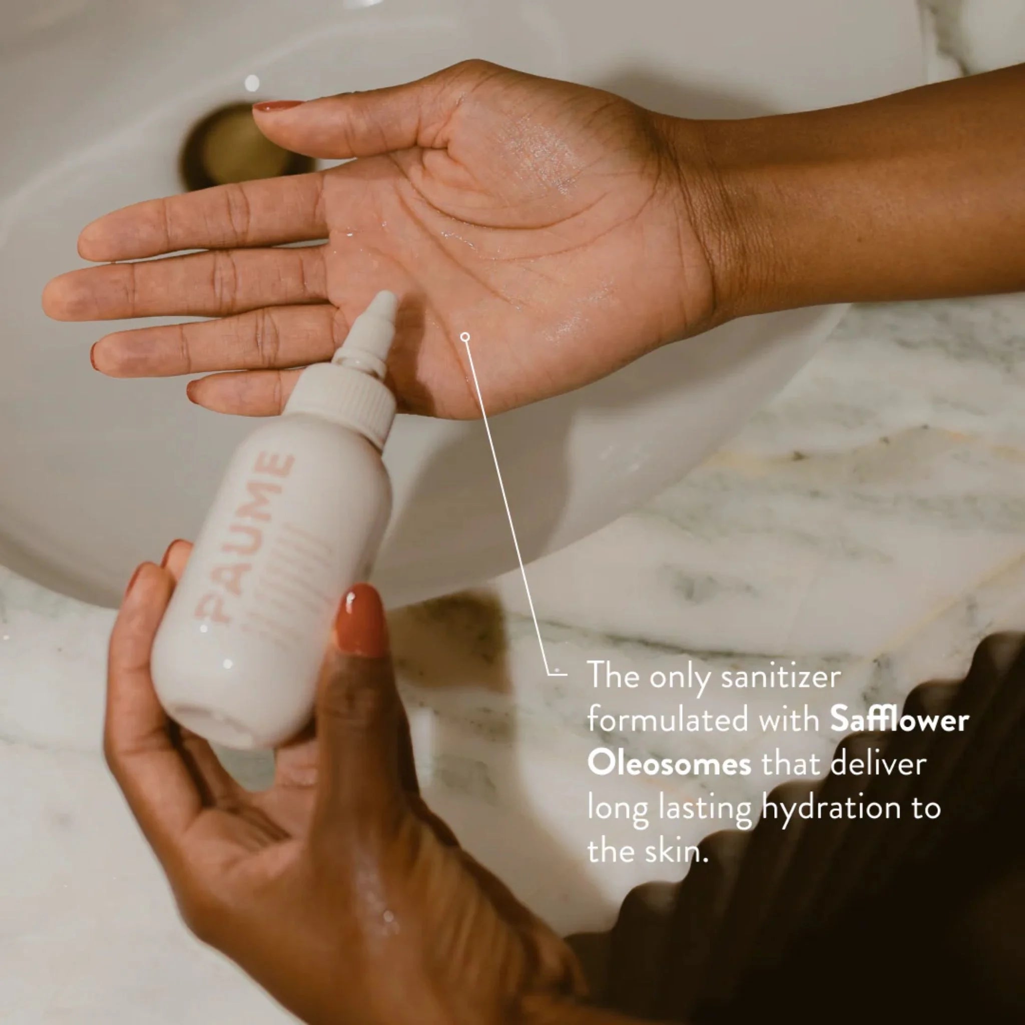 Paume Moisturize Antibacterial Hand Gel Travel Bottle 90ml
