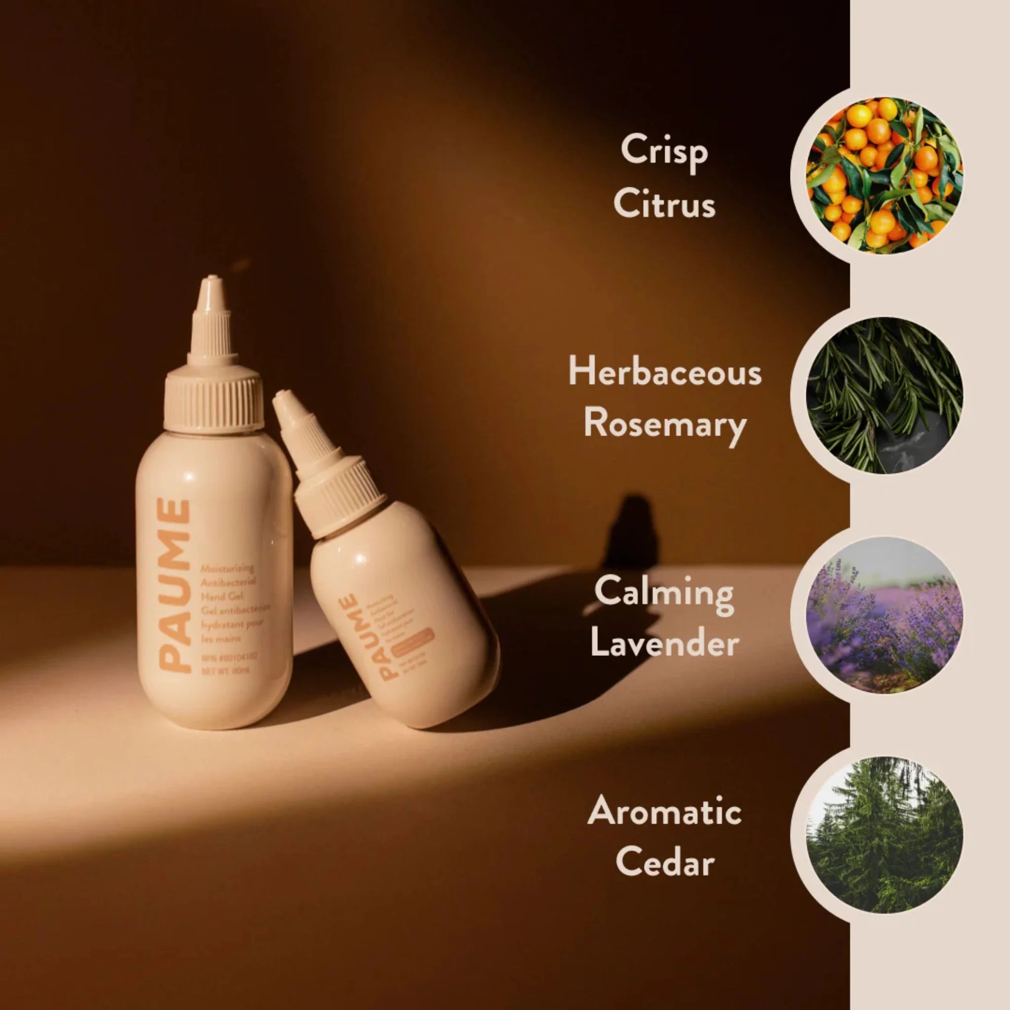 Paume Moisturize Antibacterial Hand Gel Travel Bottle 90ml