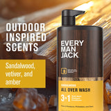 Every Man Jack 3-in-1 All Over Wash Sandalwood 852ml - Nature's Source Inc