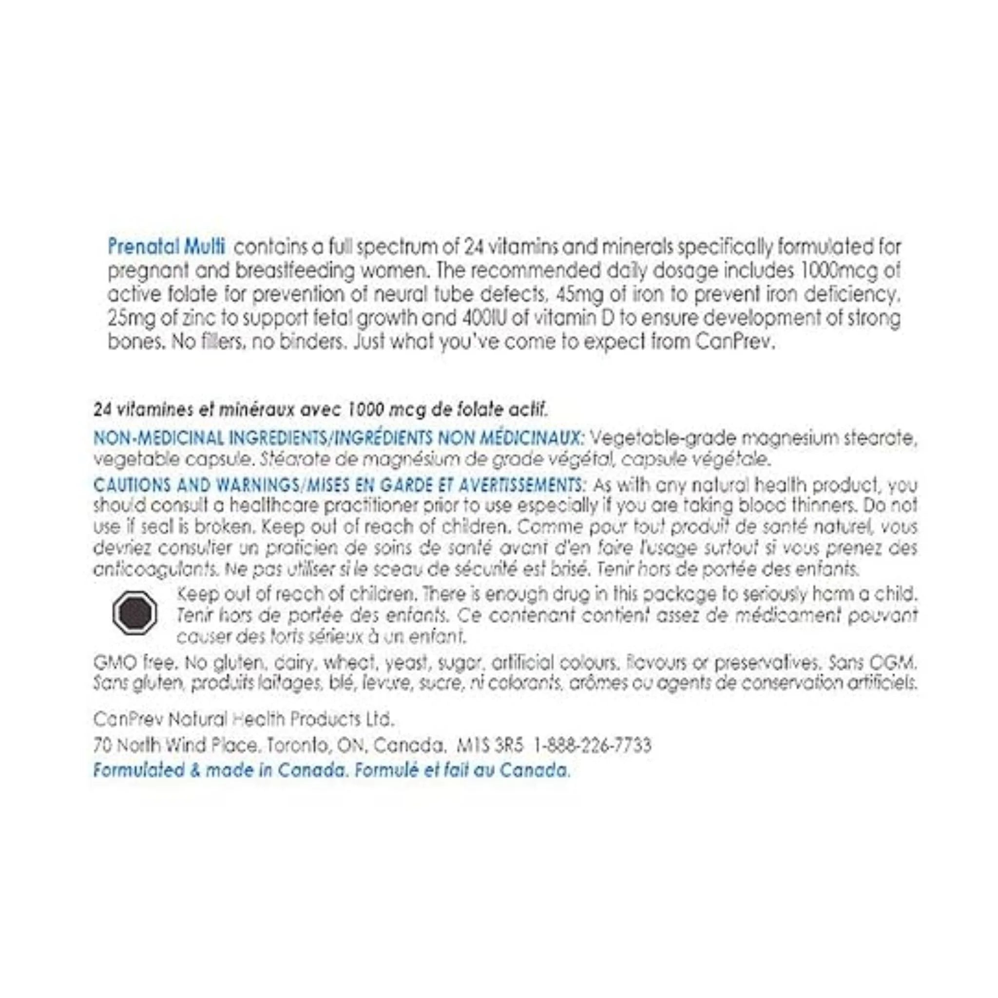 CanPrev Prenatal Multi Women 120 vcaps