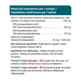 Genuine Health Omega3+ Triple Strength + D3, 60 Softgels - Nature's Source Inc