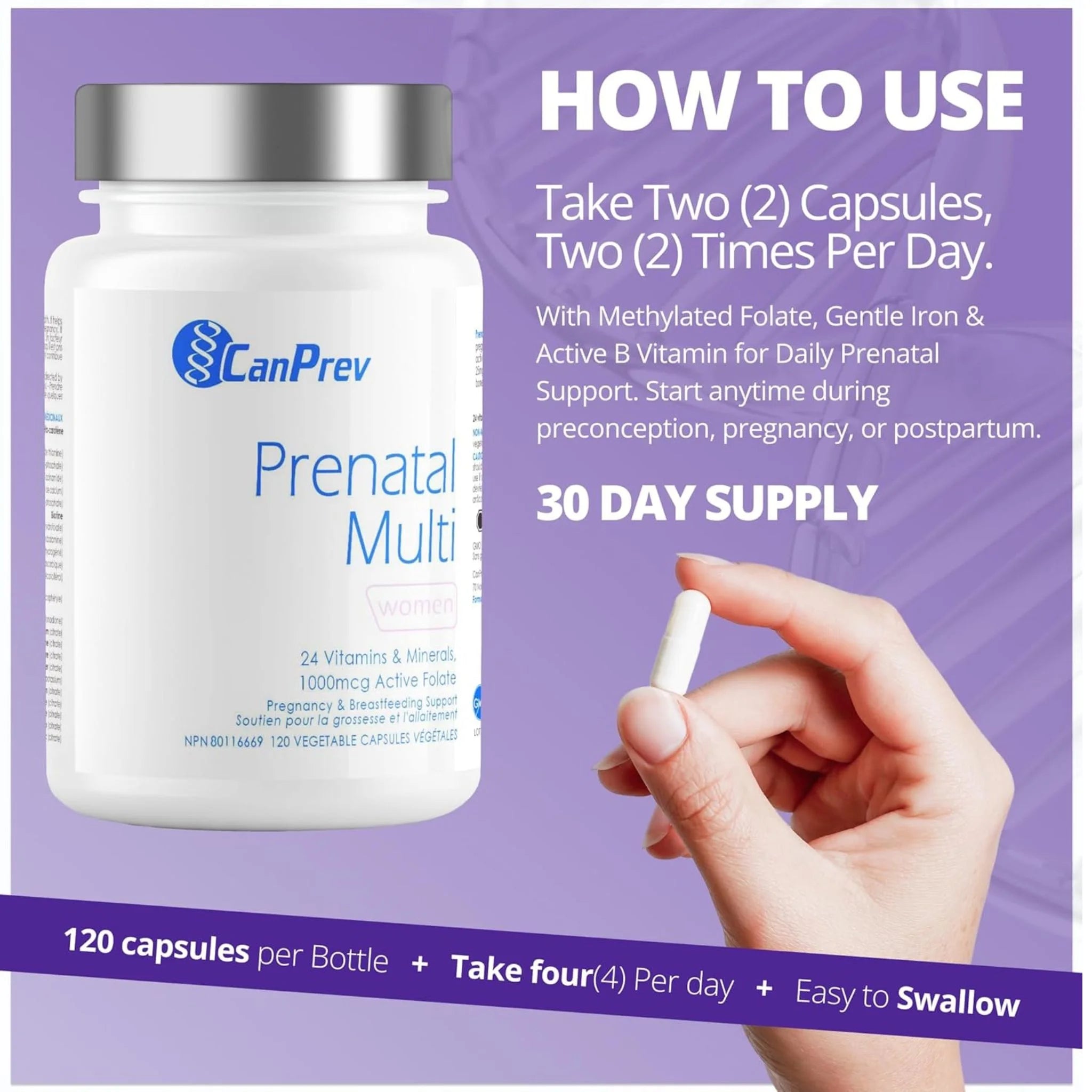CanPrev Prenatal Multi Women 120 vcaps