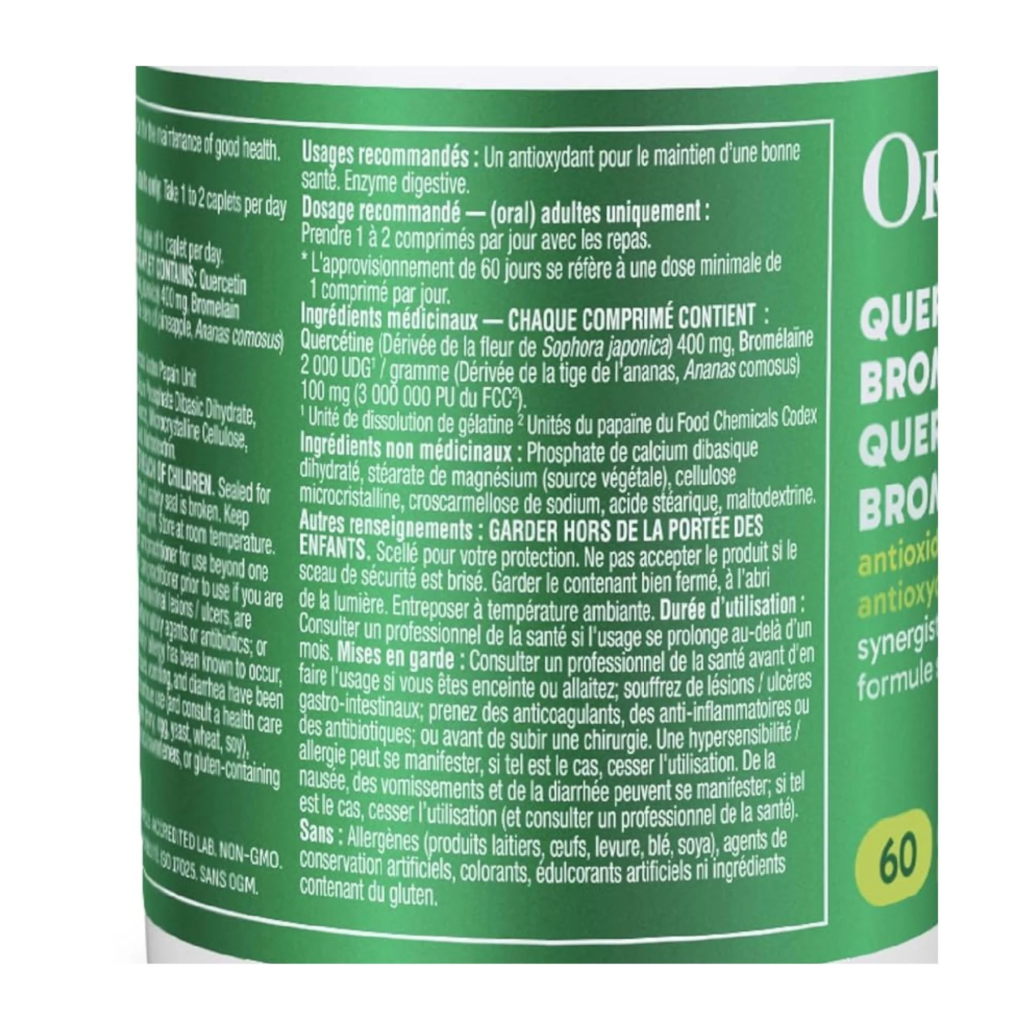 Organika Quercetin with Bromelain - Nature's Source Inc