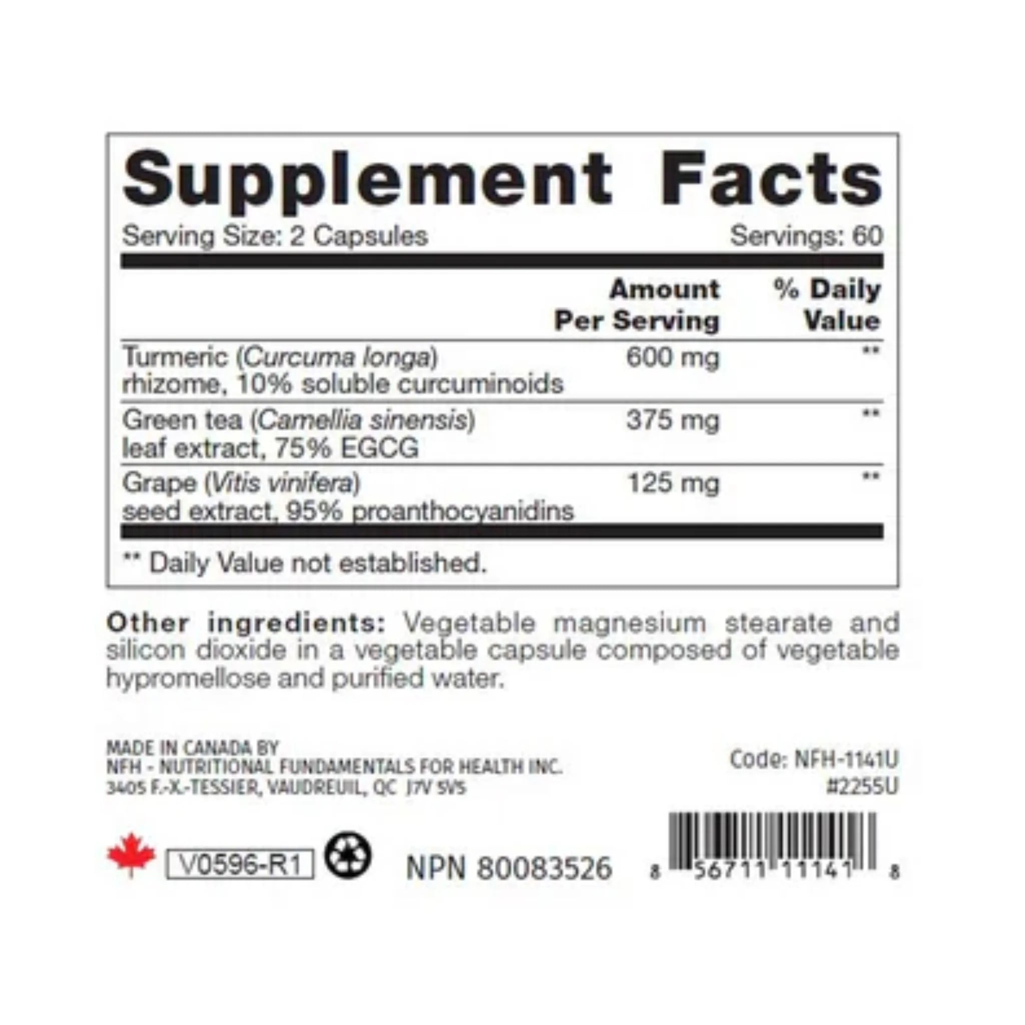 NFH Anti Ox SAP 120 Capsules - Nature's Source Inc