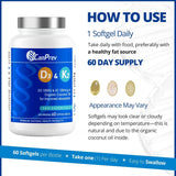 CanPrev Vitamin D3 & K2 60 Softgels - Nature's Source Inc