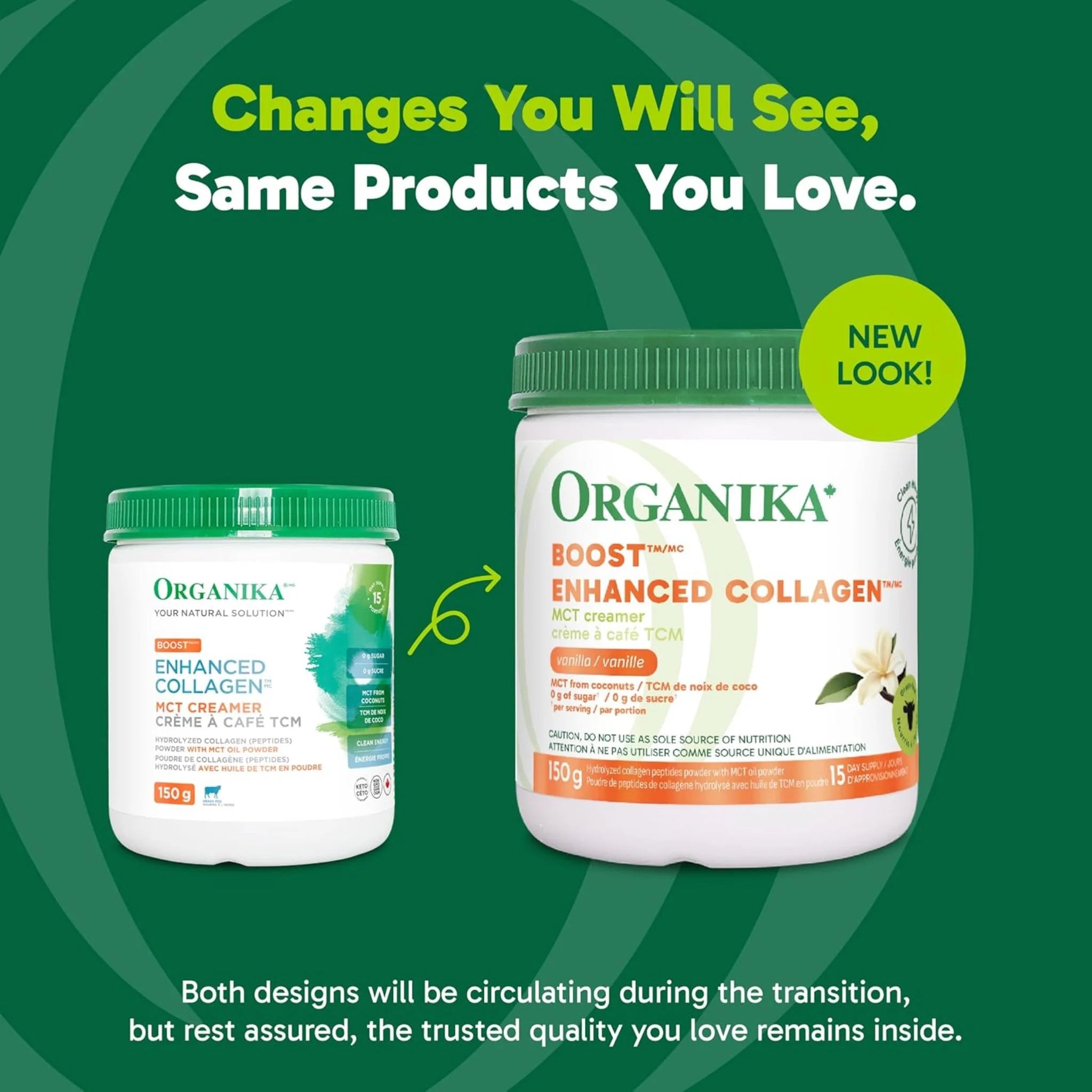 Organika Collagen Boost with MCT Oil Vanilla 150g - Nature's Source Inc