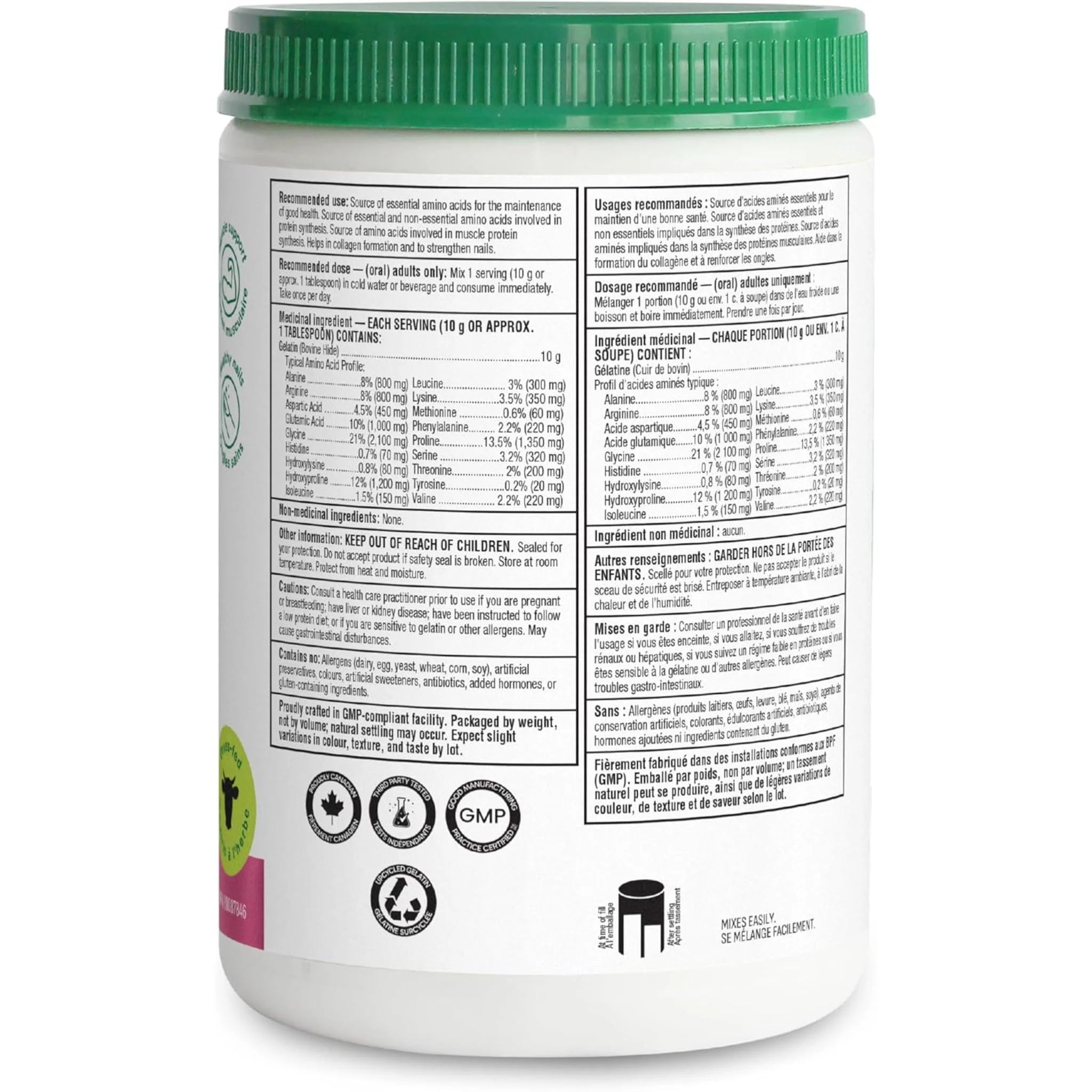 Organika Original Bovine Gelatin Powder 250g - Nature's Source Inc