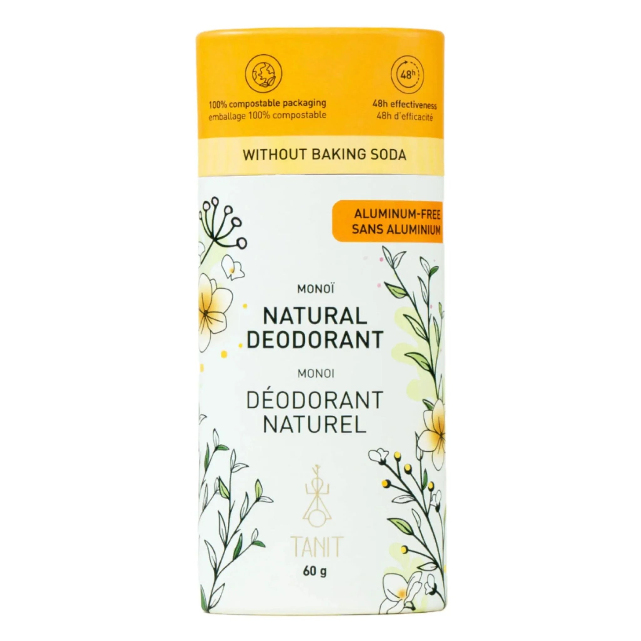 Tanit Natural Solid Deodorant Monoi 60g - Nature's Source Inc