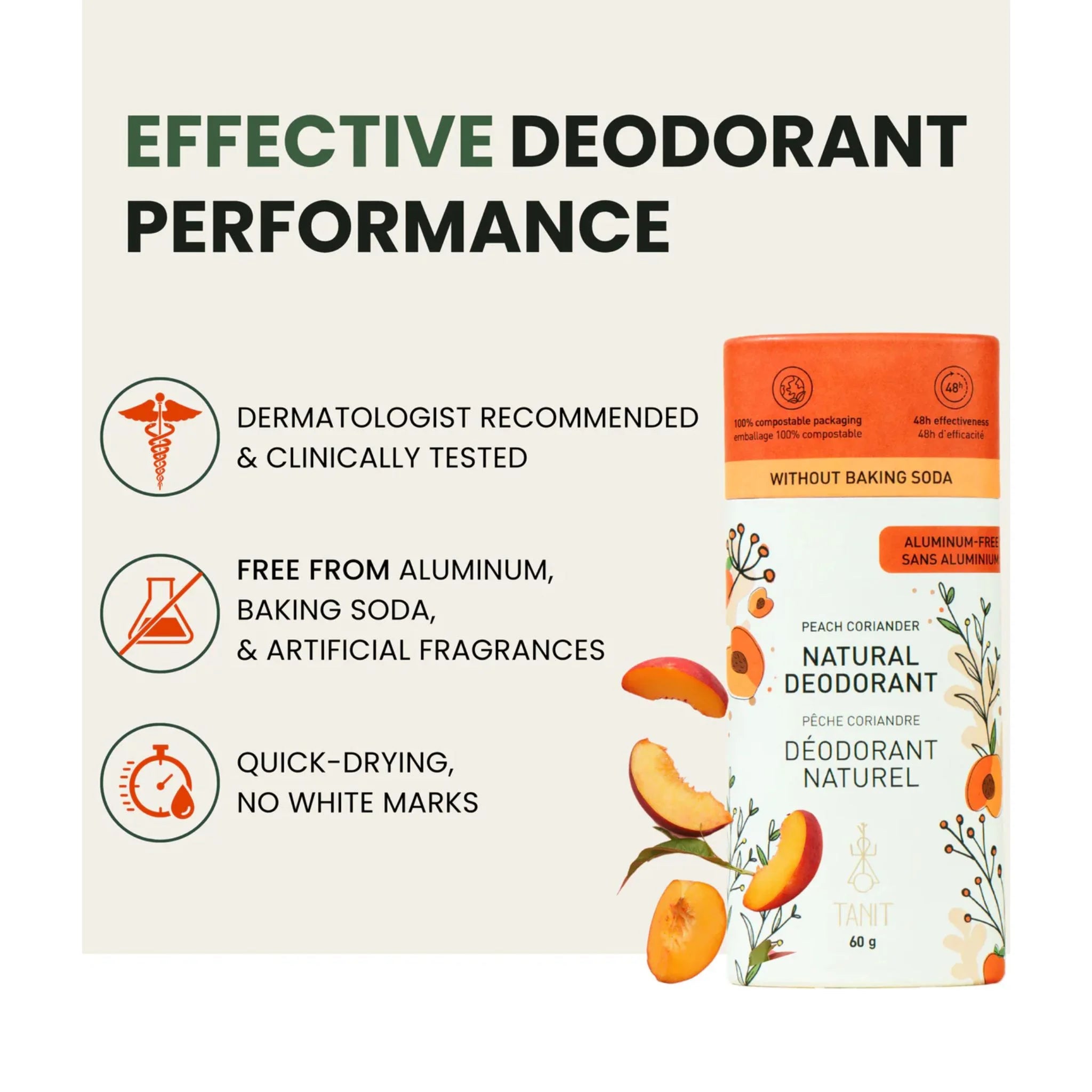Tanit Natural Solid Deodorant Monoi 60g - Nature's Source Inc