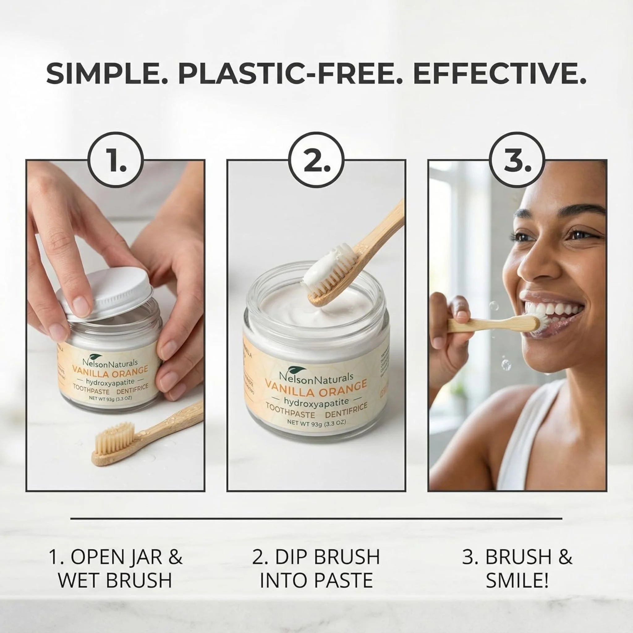 Nelson Naturals Toothpaste Vanilla Orange with Hydroxypatite 93g