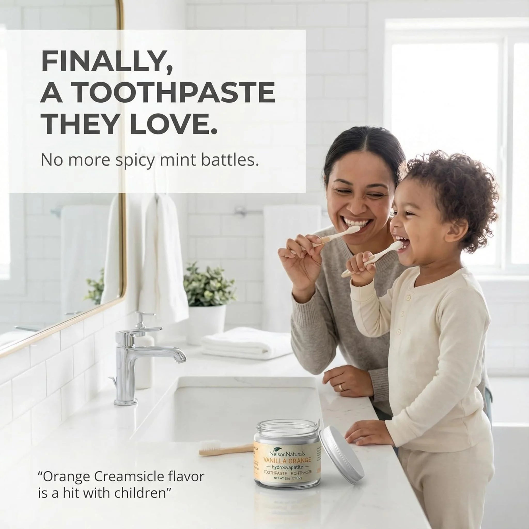 Nelson Naturals Toothpaste Vanilla Orange with Hydroxypatite 93g