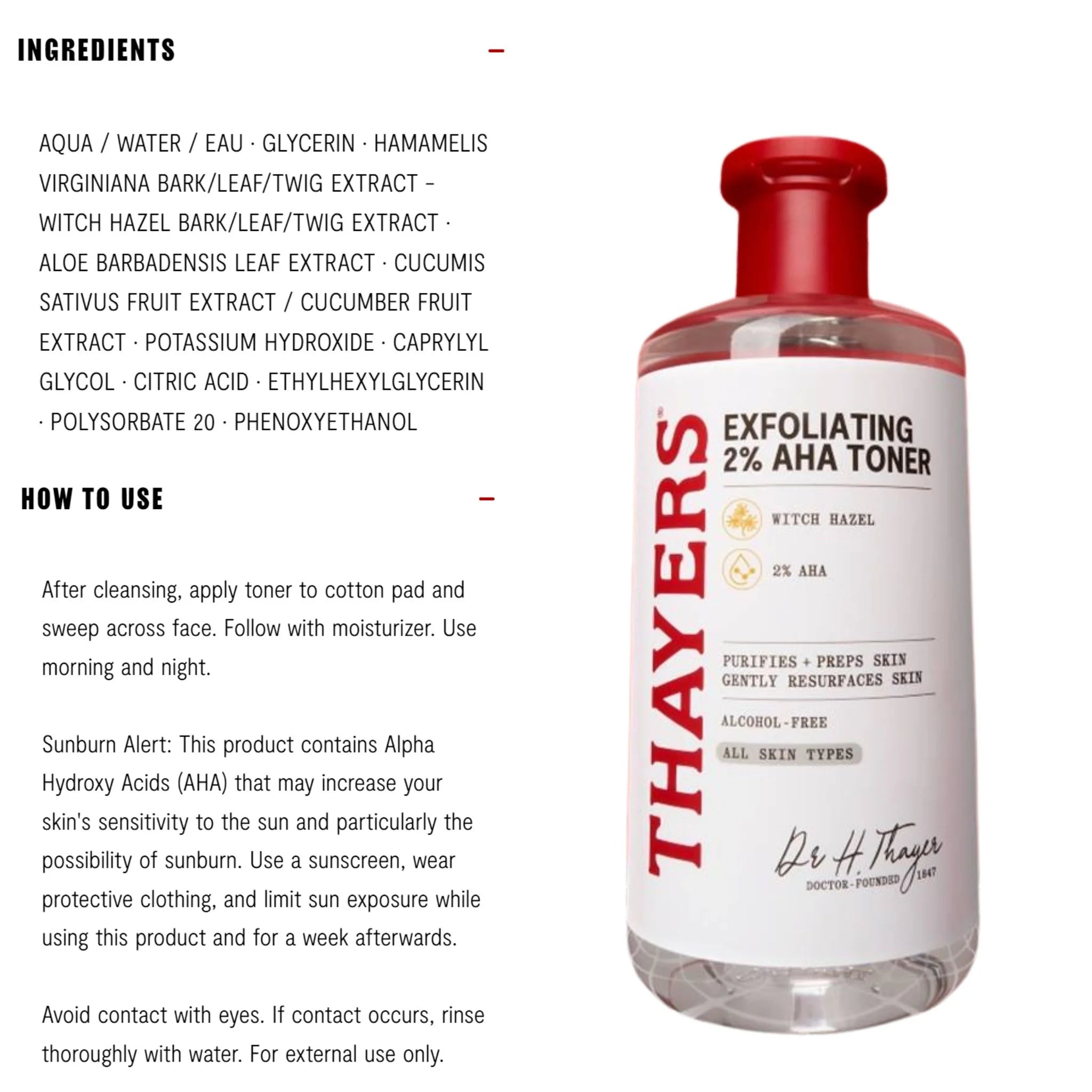 Thayer's 2% Aha Toner 355ml