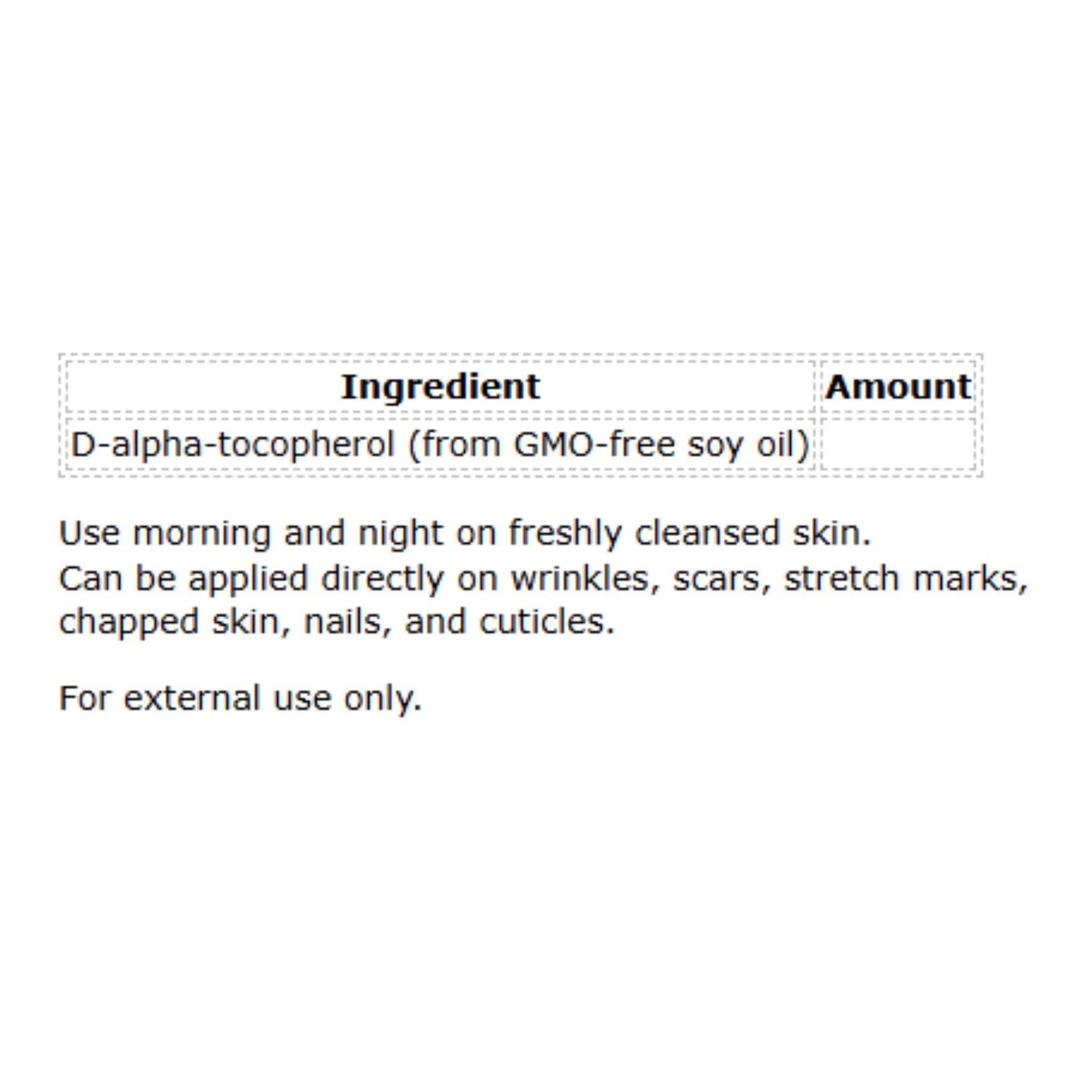 Abio Cosmetic Vitamin E Pure Skin Oil 30ml