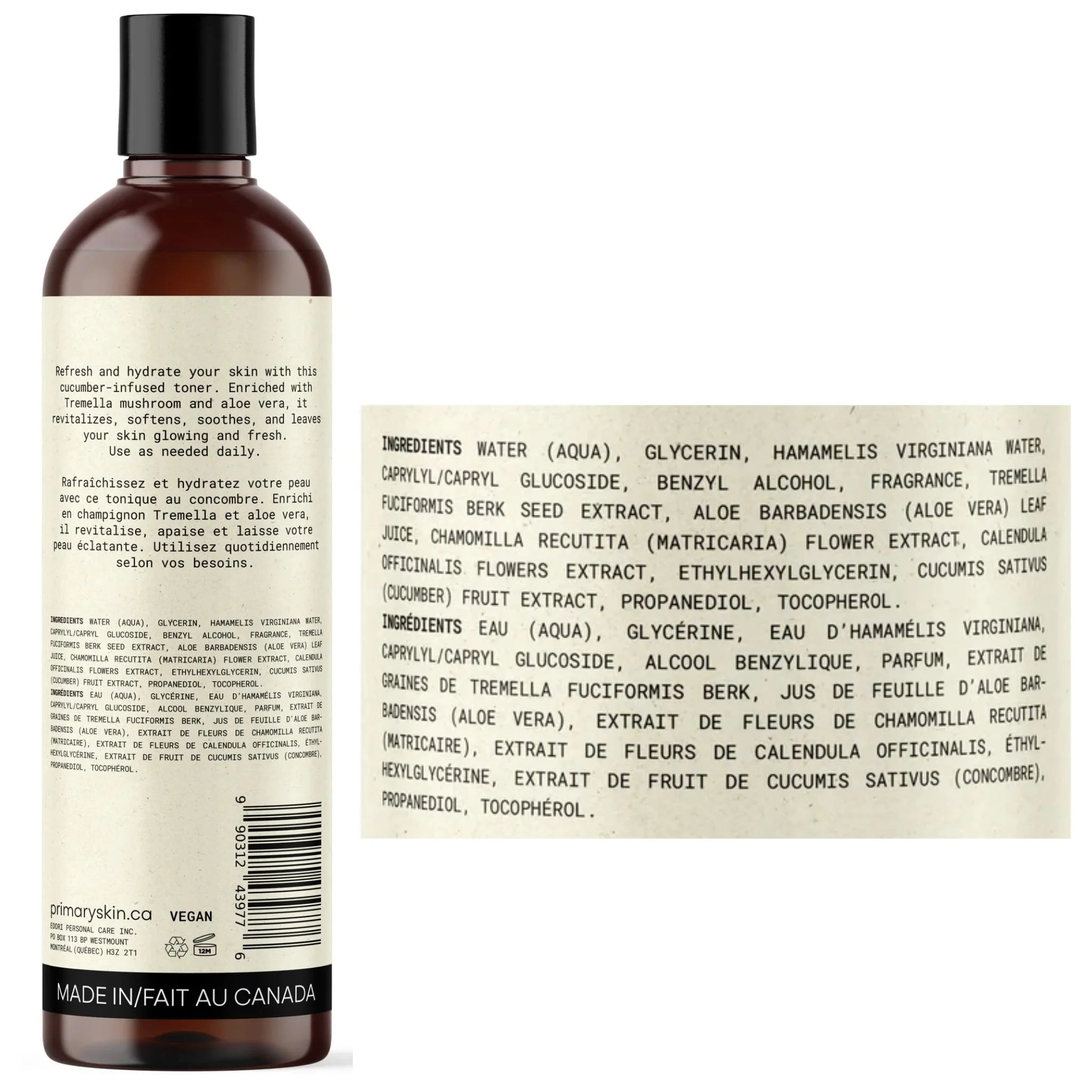 Primary Facial Toner Cucumber 355ml
