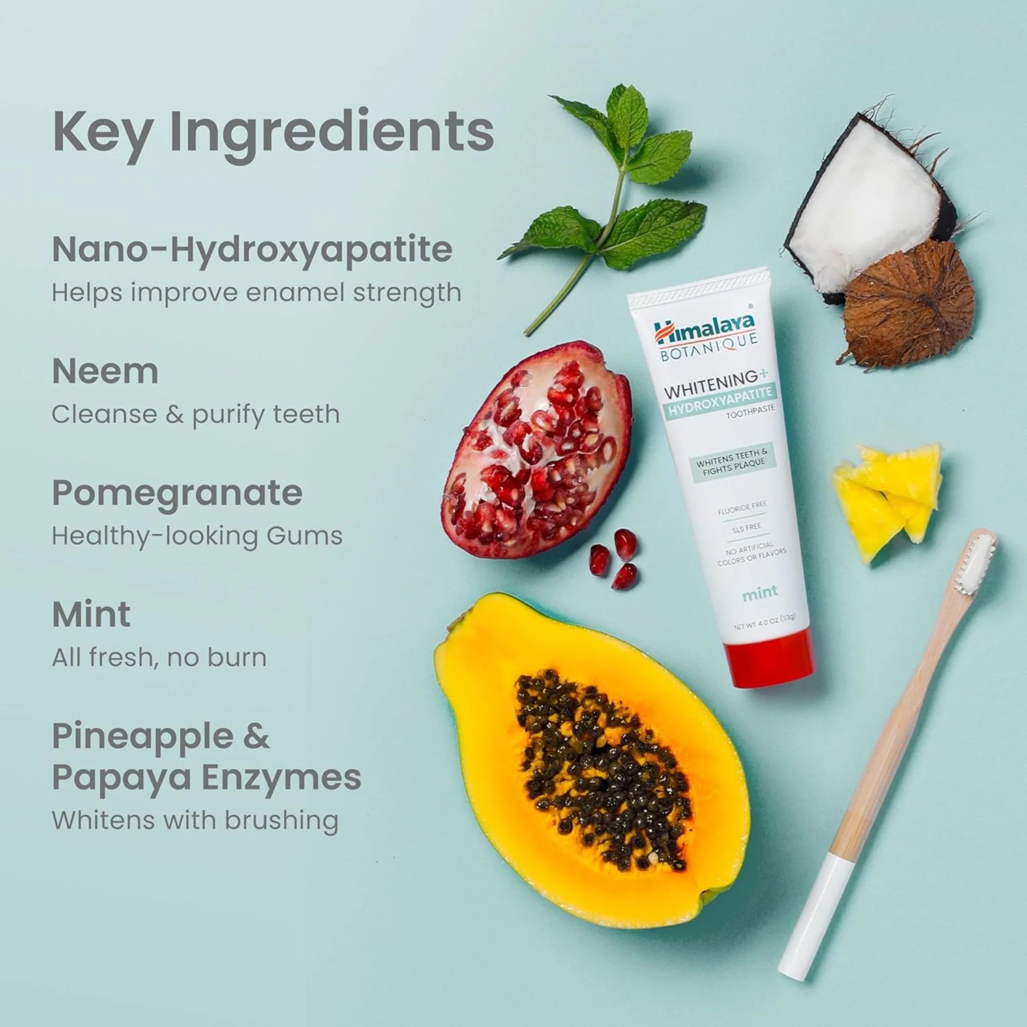 Himalaya Hydroxyapatite Whitening Peppermint 113g