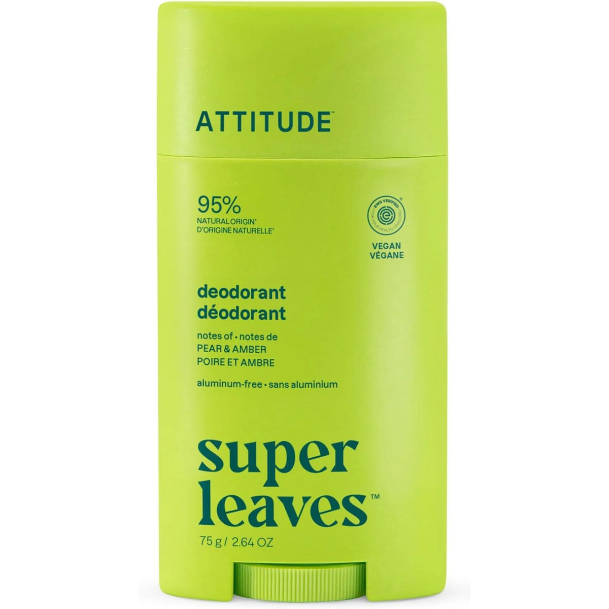 Attitude Deodorant Pear & Amber 75g