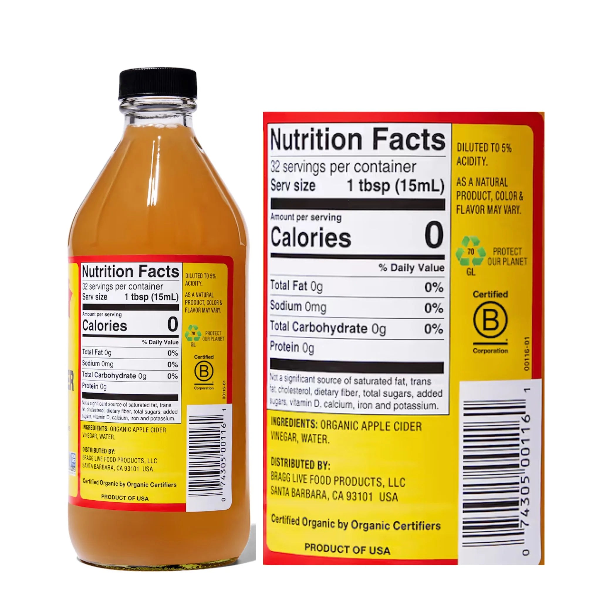 Bragg Raw Unfiltered Apple Cider Vinegar 946ml