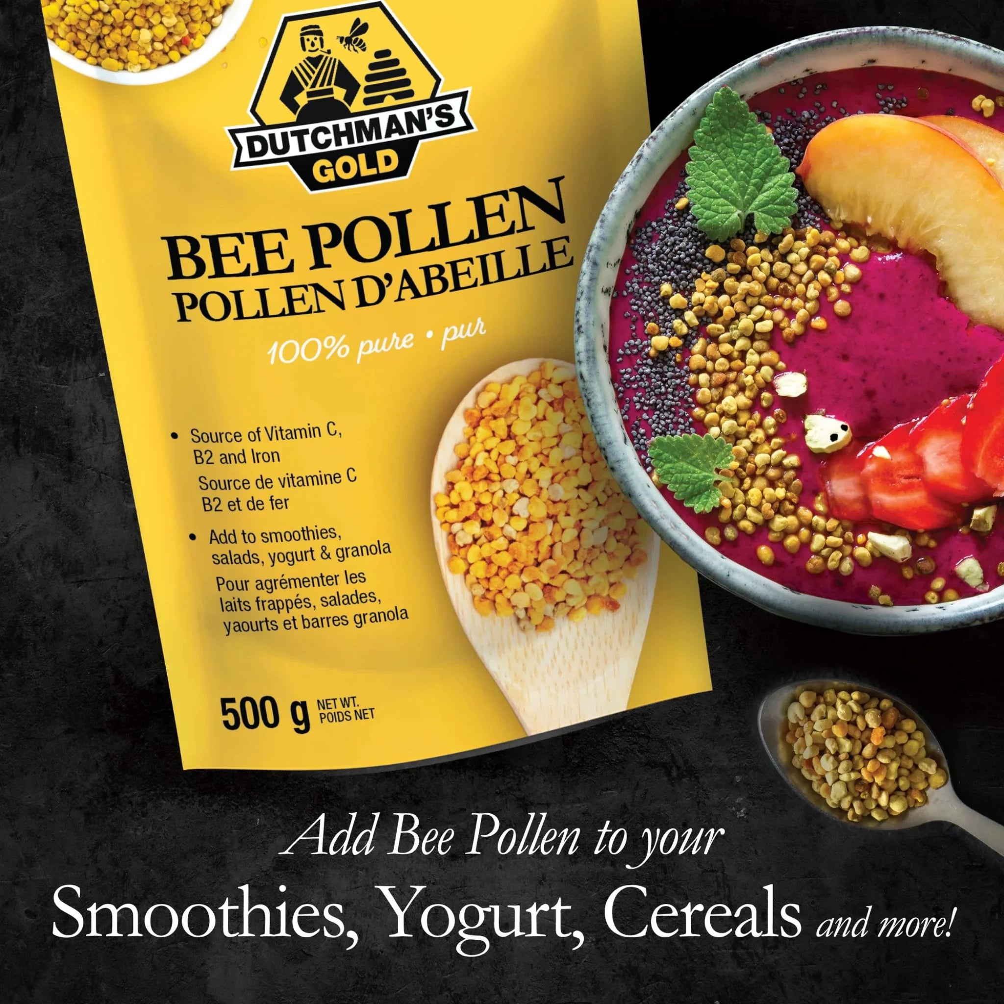 Dutchman's Gold Bee Pollen Bag 500g - Nature's Source Inc