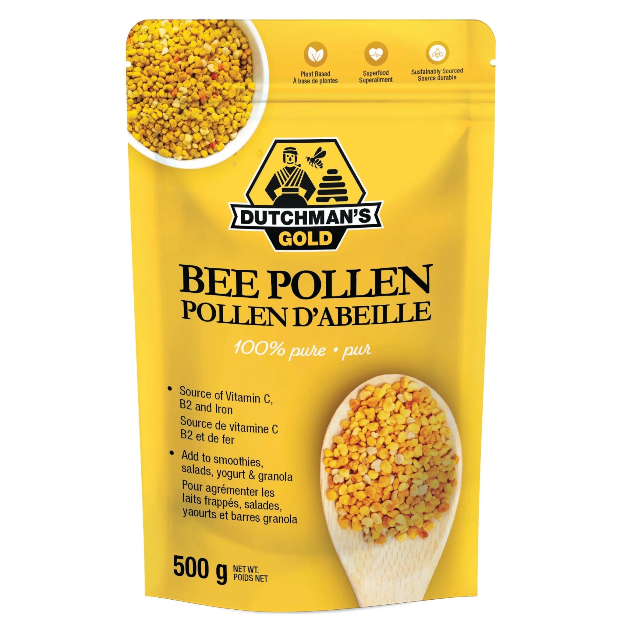 Dutchman's Gold Bee Pollen Bag 500g - Nature's Source Inc