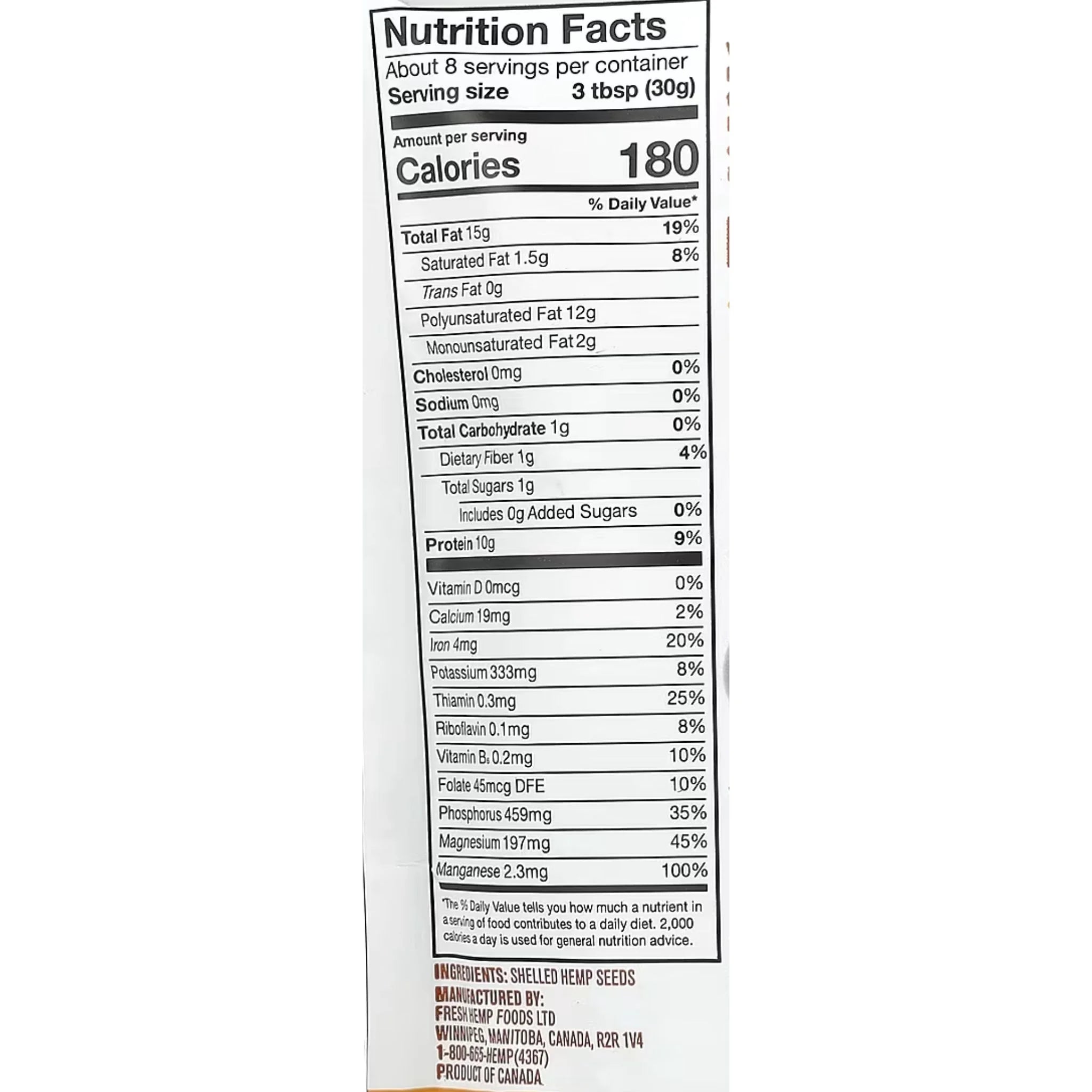 Manitoba Harvest Hemp Hearts Raw Shelled Hemp Seed 227g